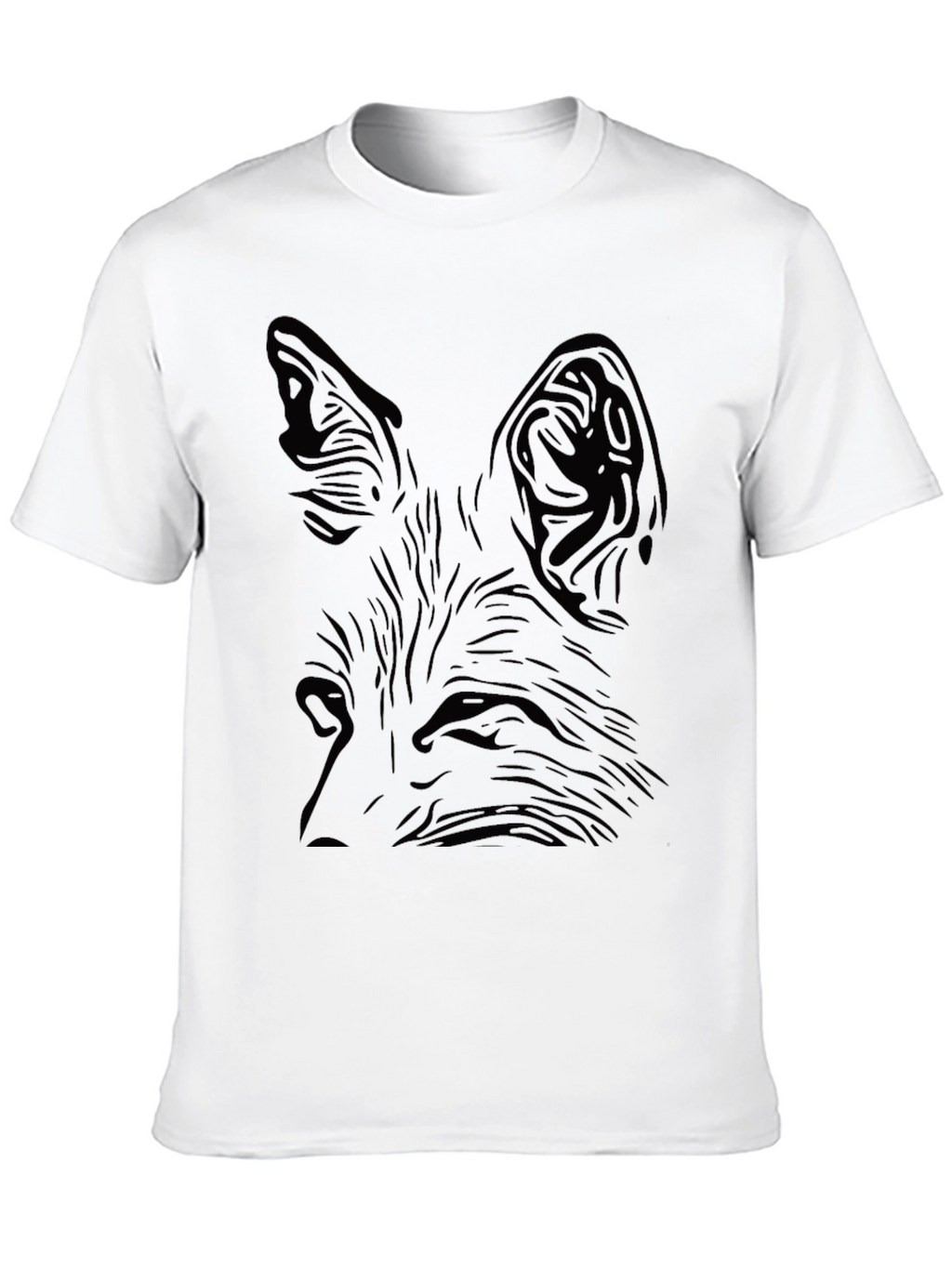 Mens Black Fox Graphic Print T-Shirt