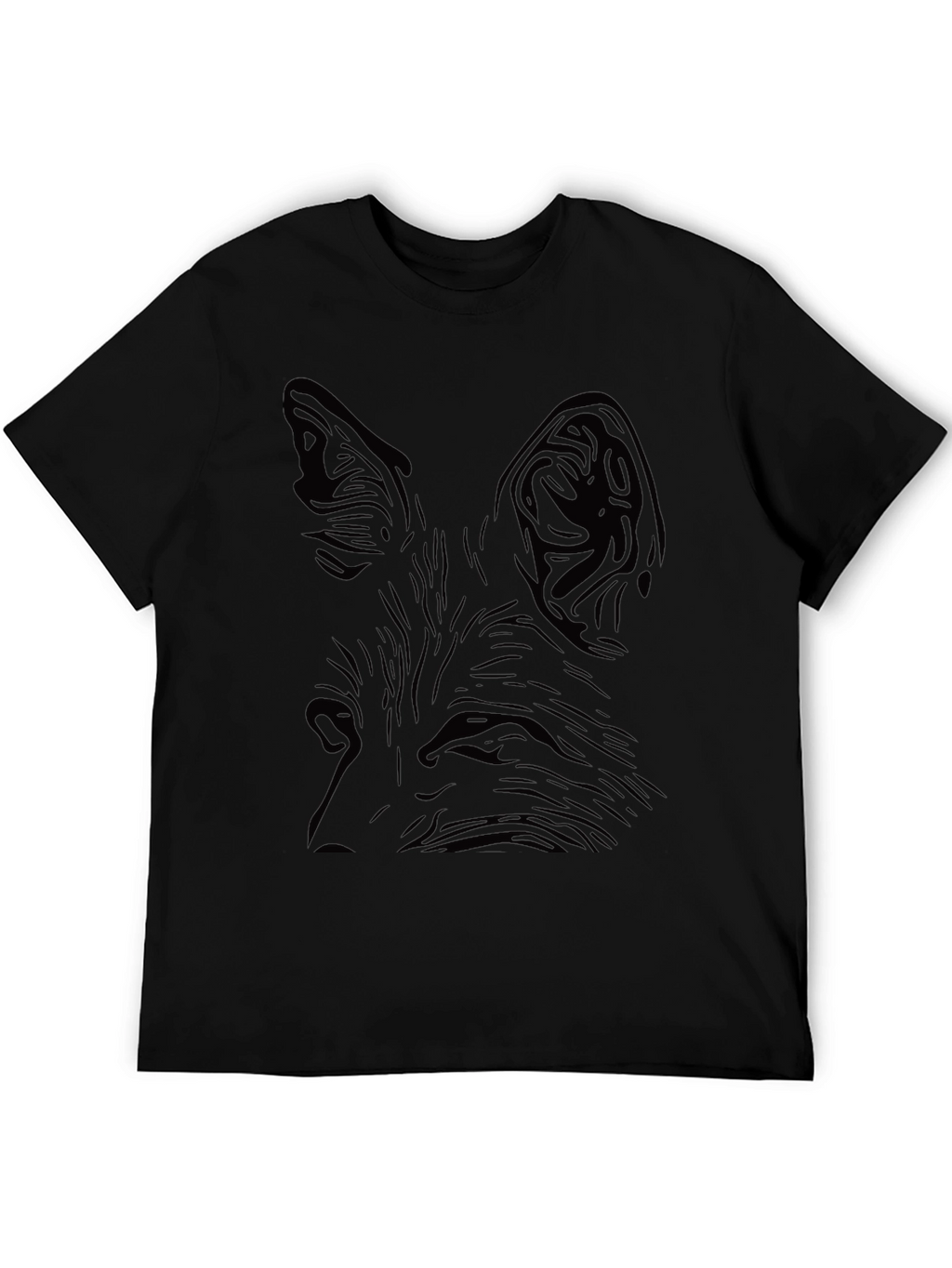 Mens Black Fox Graphic Print T-Shirt