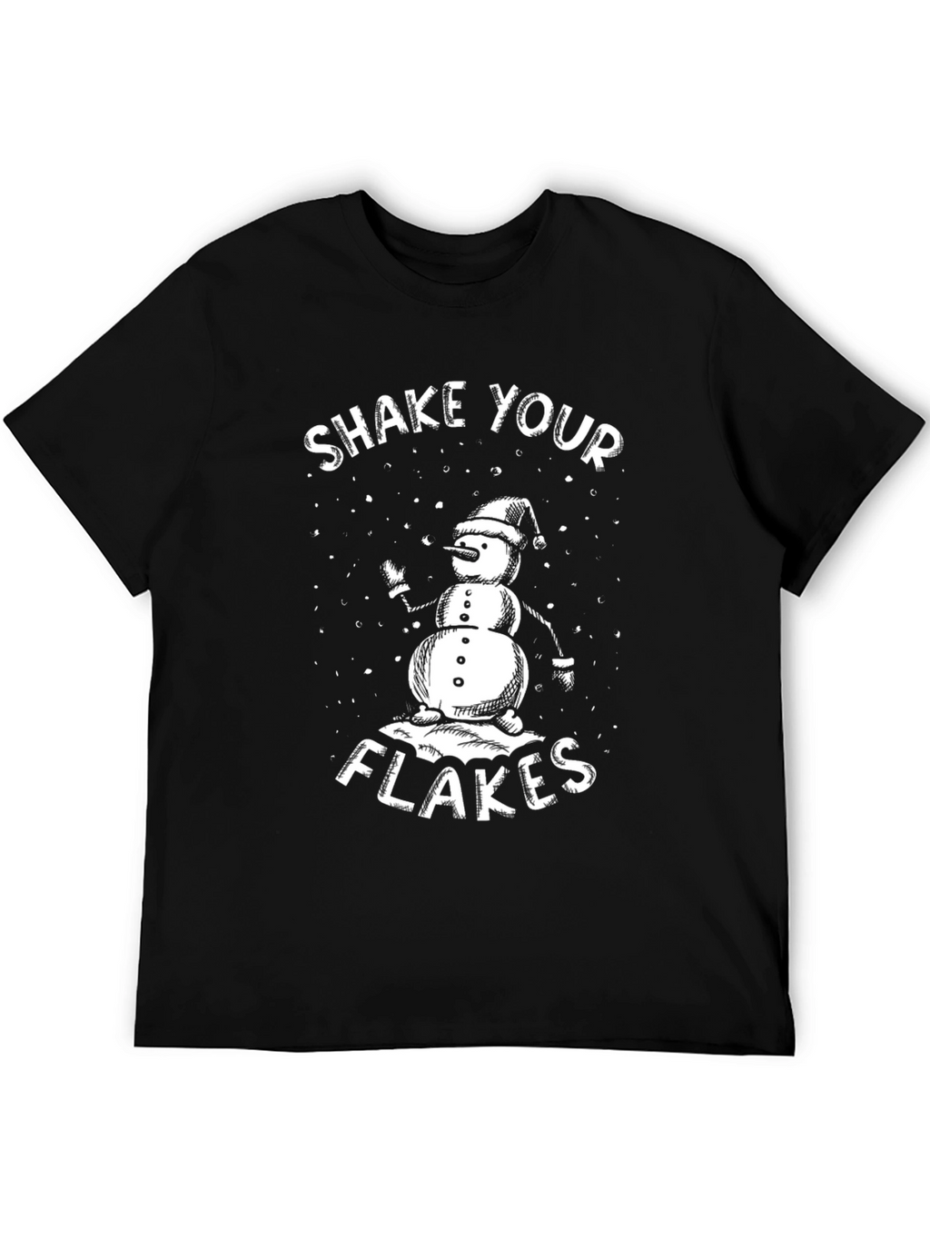 Shake Your Flakes T-Shirt - Funny Snowman Graphic Tee