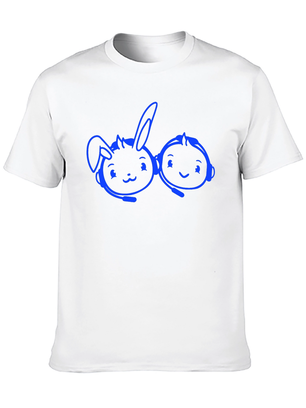 Cartoon Gaming Duo T-Shirt - Black