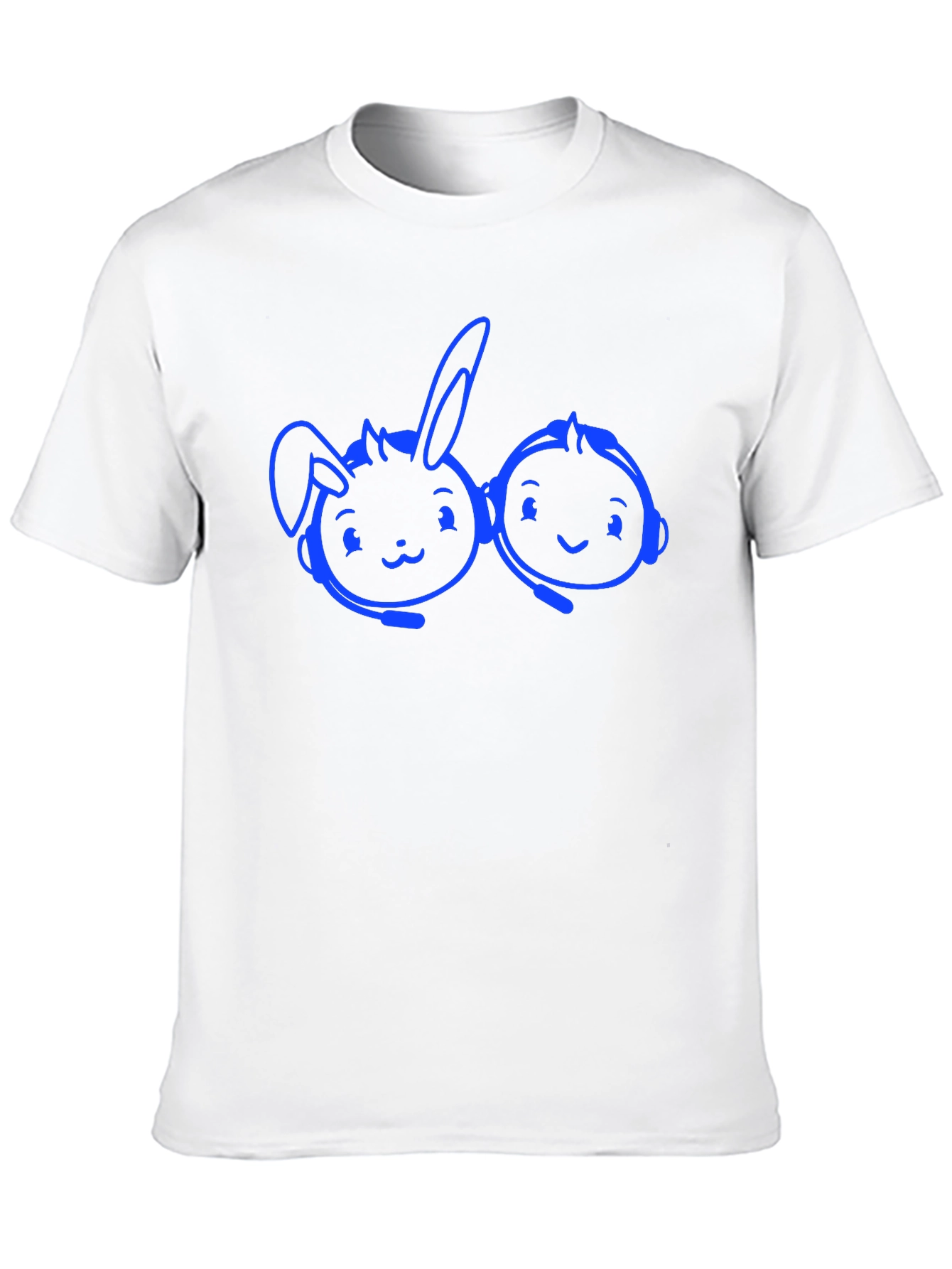 Cartoon Gaming Duo T-Shirt - Black