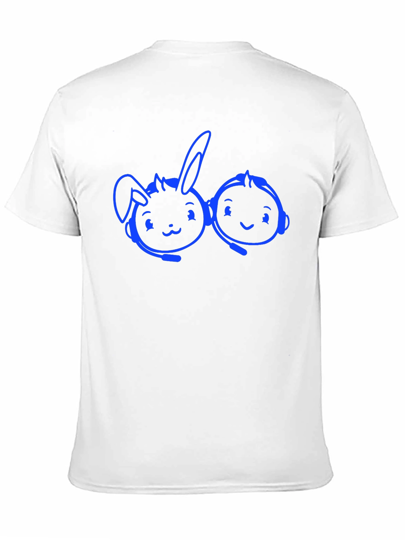 Cartoon Gaming Duo T-Shirt - Black