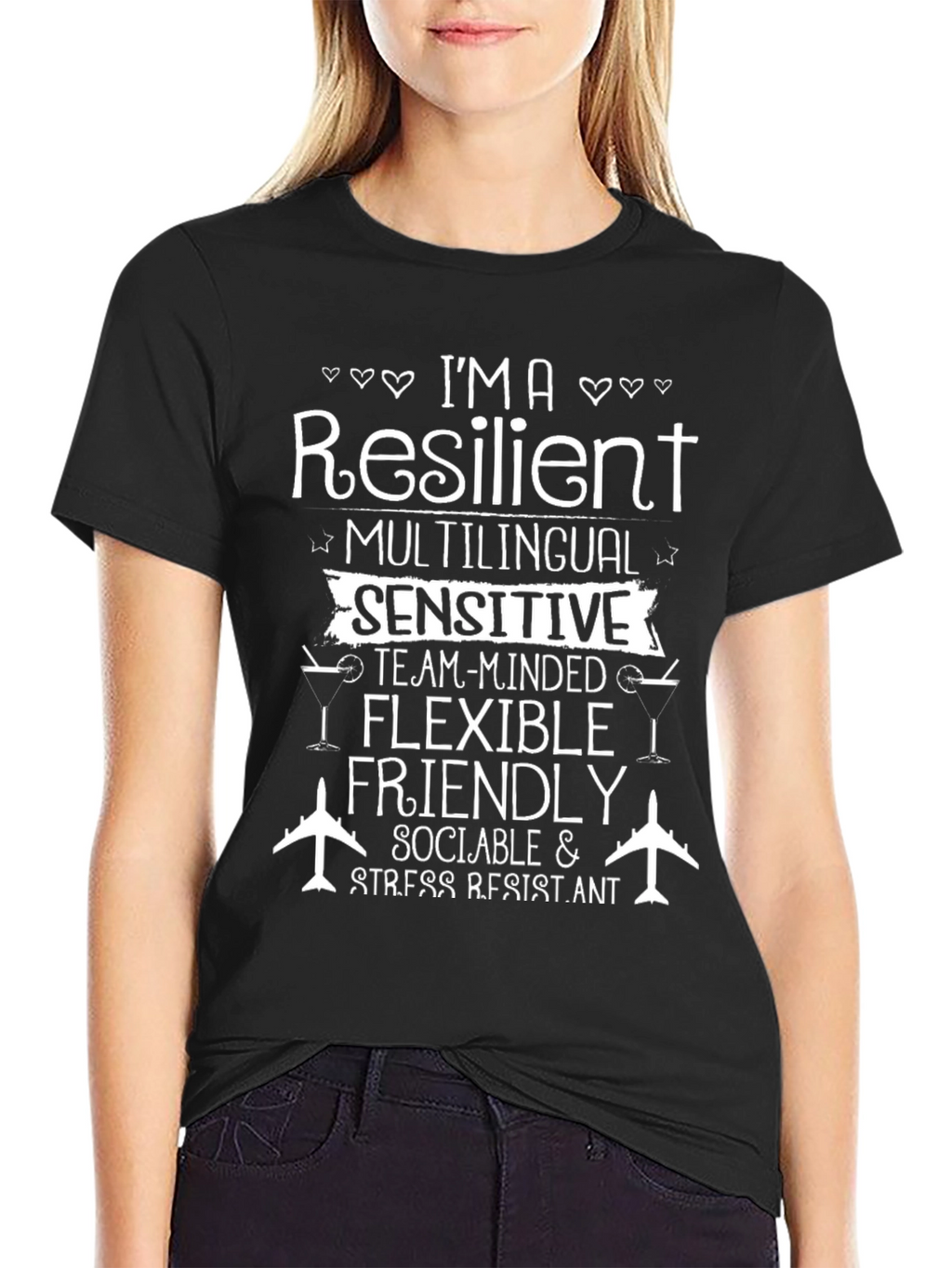 Resilient Multilingual T-Shirt - Positive Attribute Design