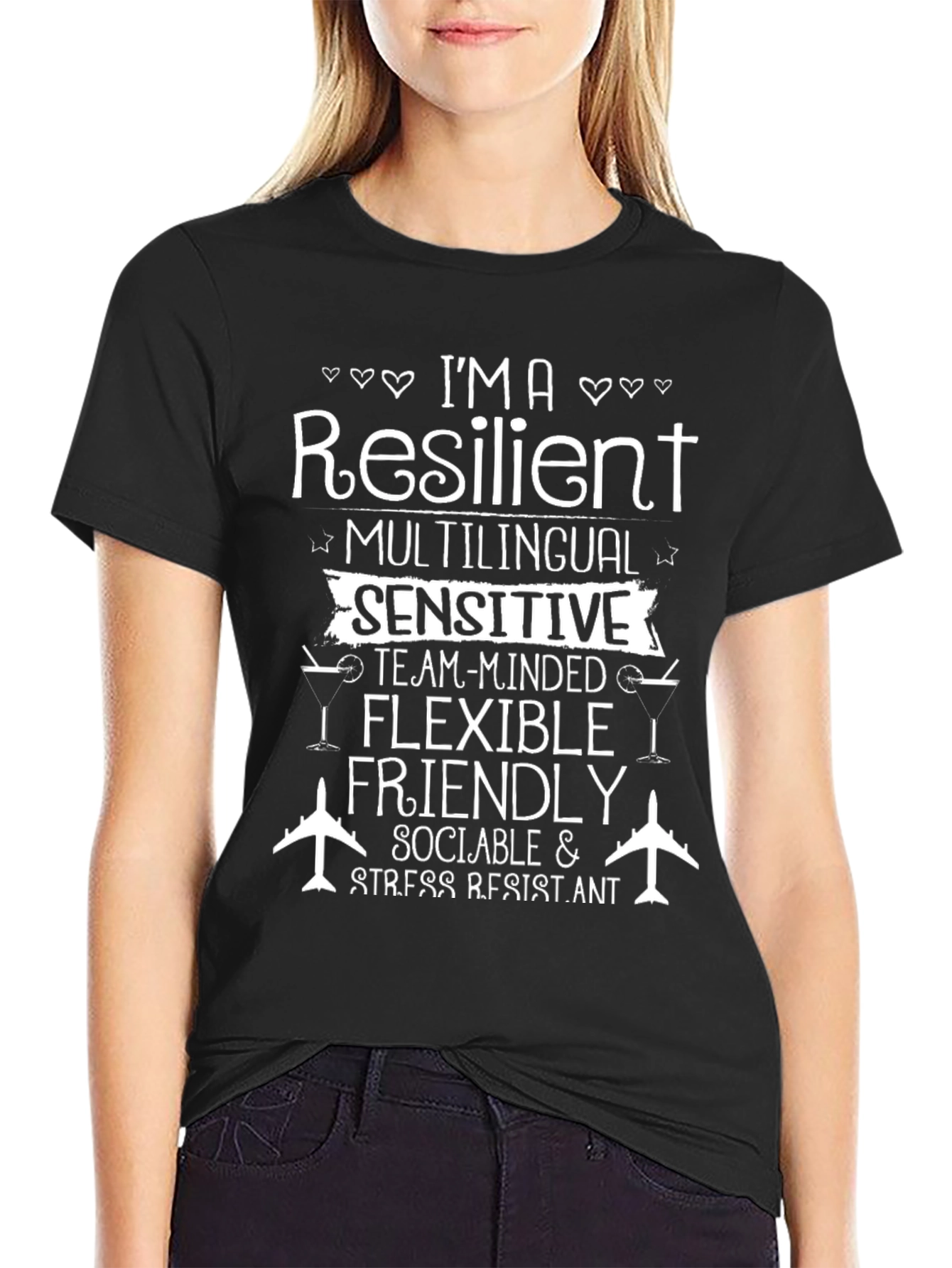 Resilient Multilingual T-Shirt - Positive Attribute Design
