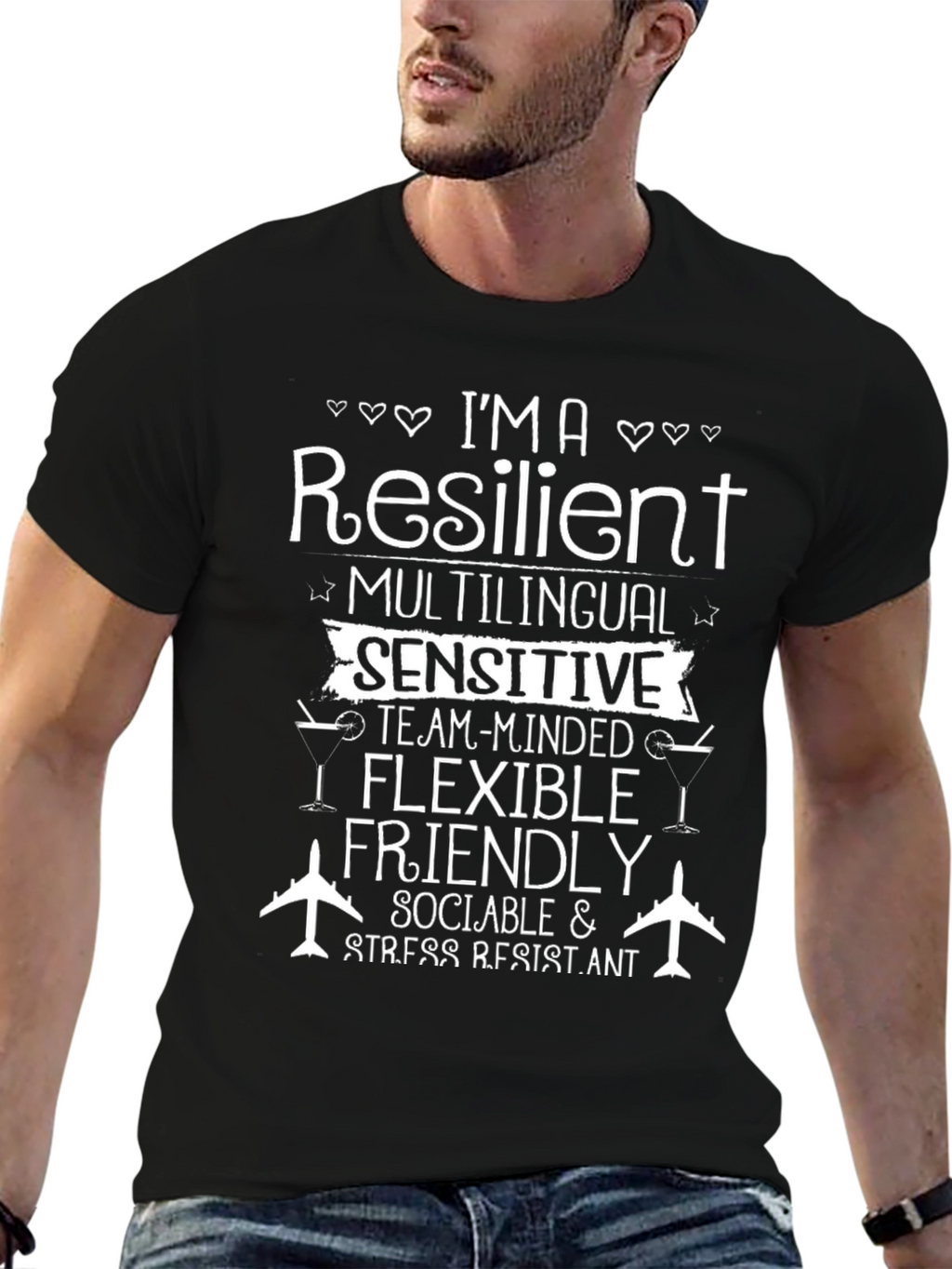 Resilient Multilingual T-Shirt - Positive Attribute Design