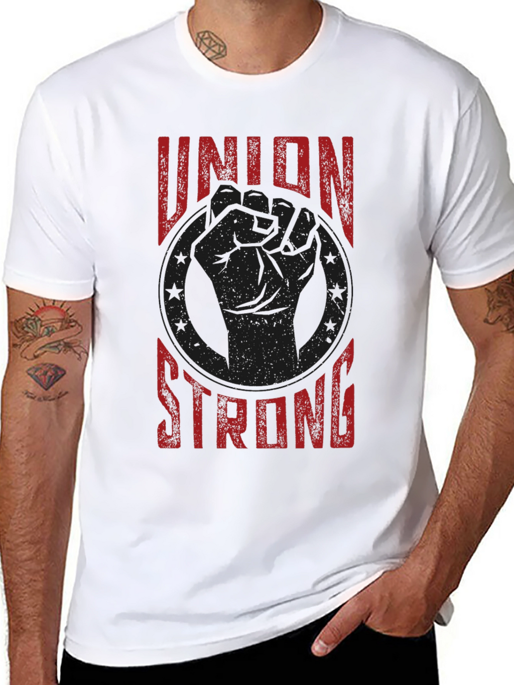 Union Strong Graphic Tee - Labor Rights Shirt