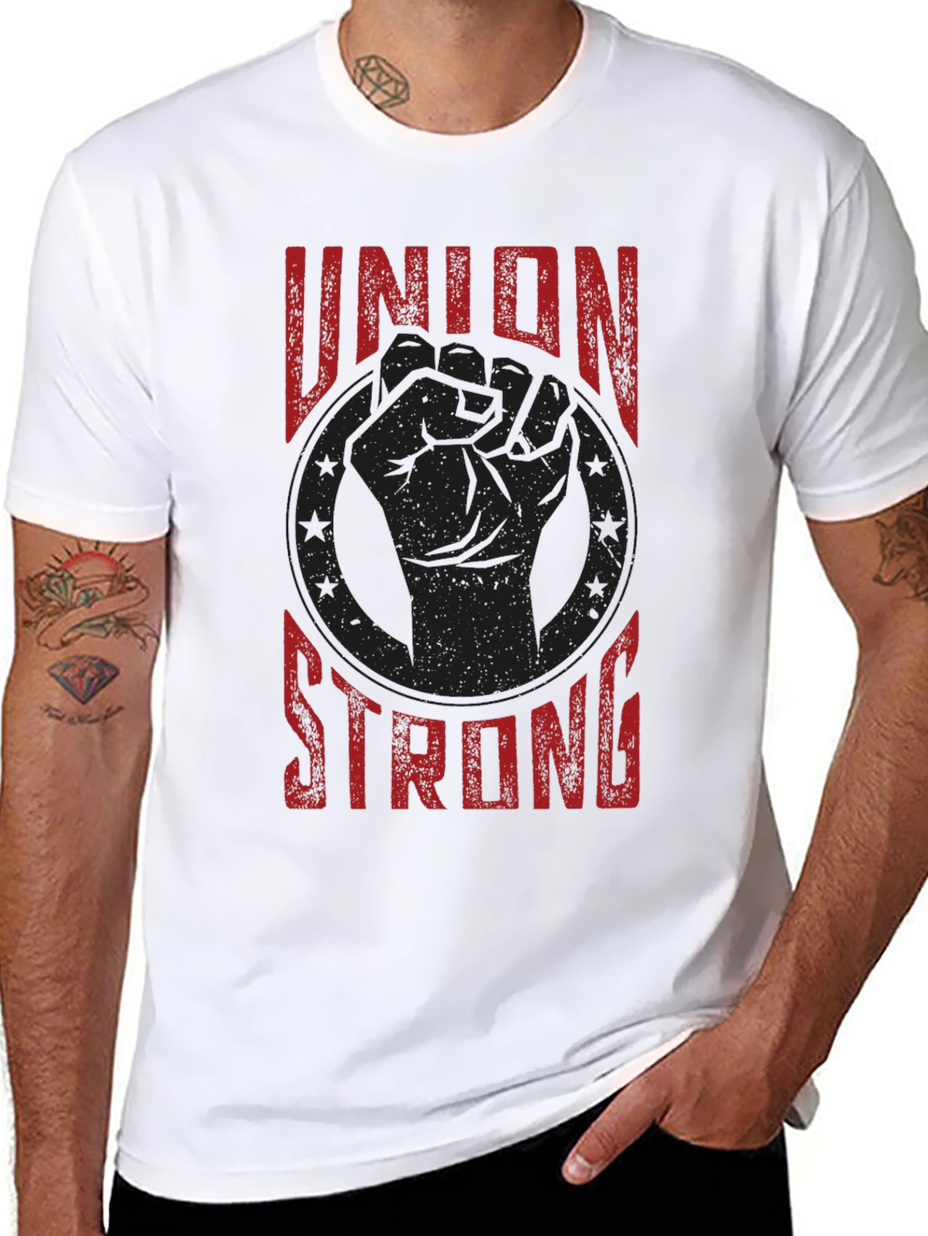Union Strong Graphic Tee - Labor Rights Shirt