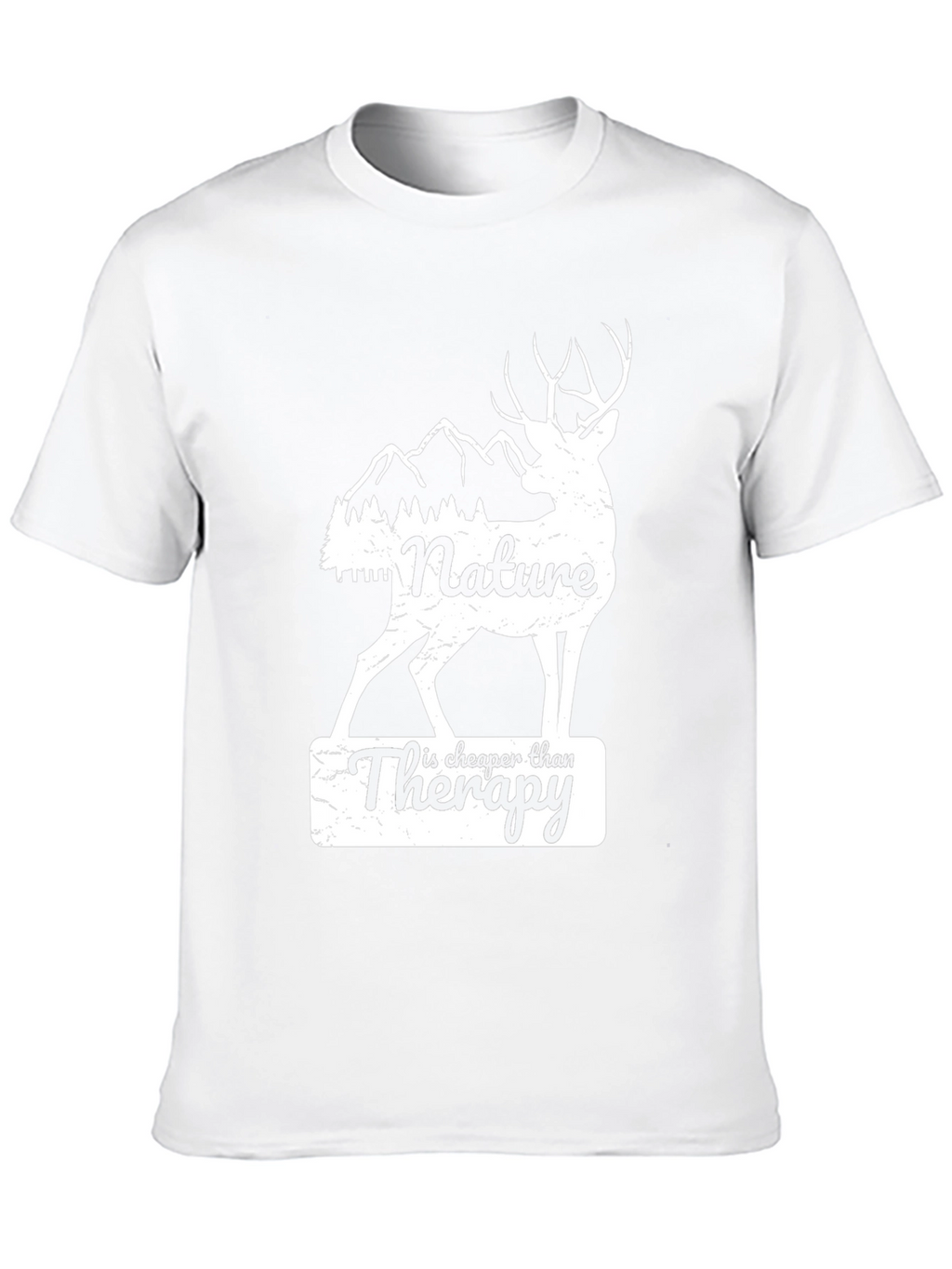 Nature Therapy Deer Graphic Tee - Black Cotton Blend