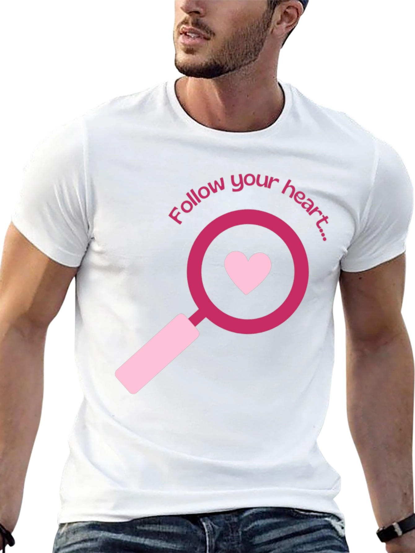 Follow Your Heart Graphic Tee - Black Casual T-Shirt