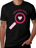 Follow Your Heart Graphic Tee - Black Casual T-Shirt