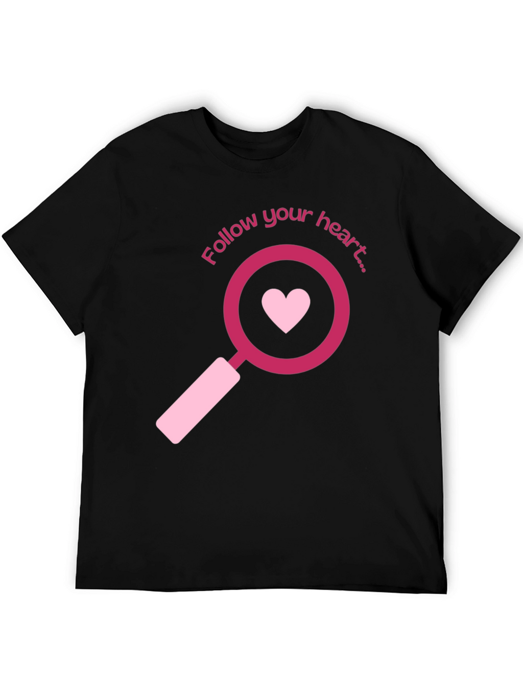 Follow Your Heart Graphic Tee - Black Casual T-Shirt