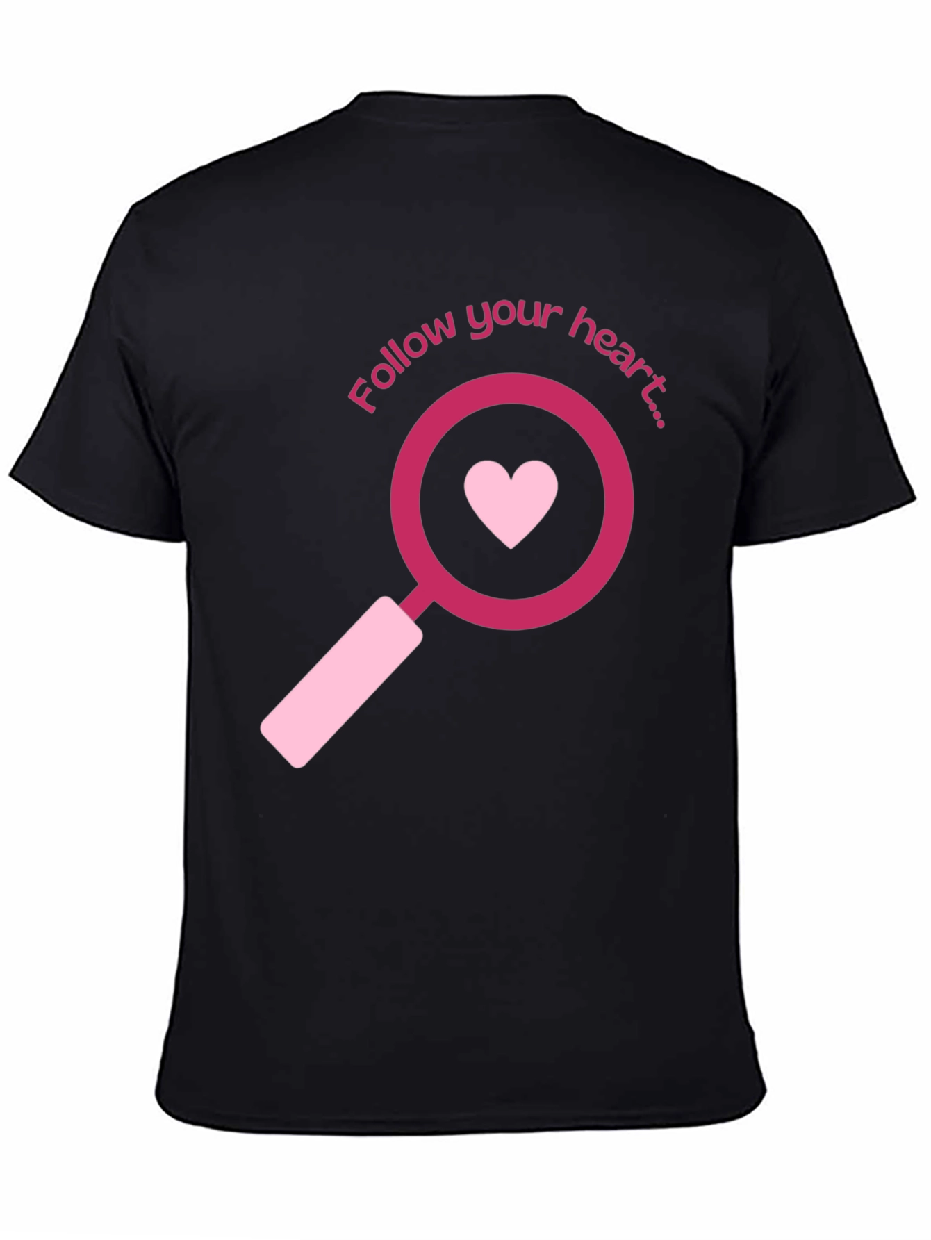 Follow Your Heart Graphic Tee - Black Casual T-Shirt