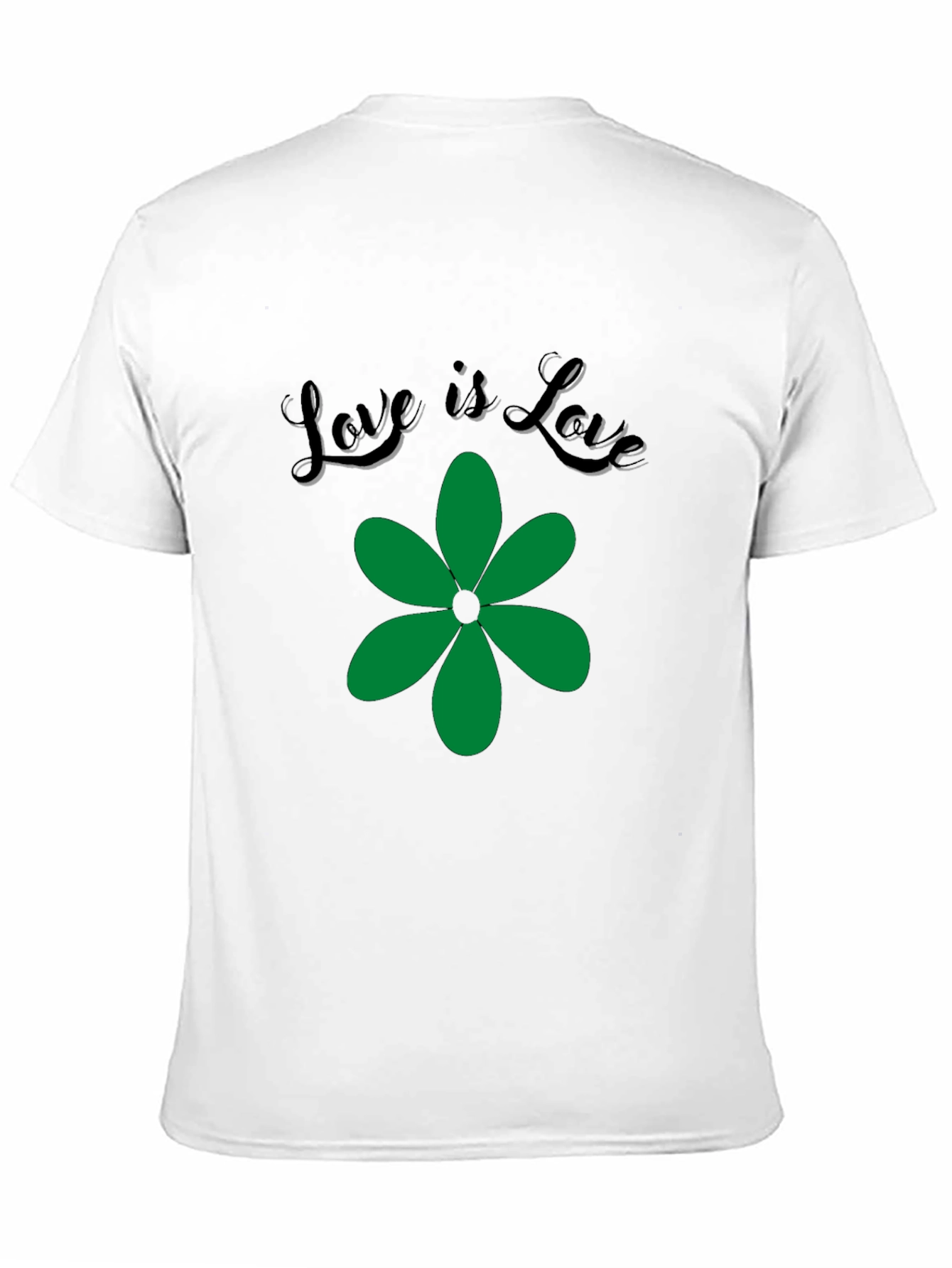Love is Love Green Flower Graphic T-Shirt