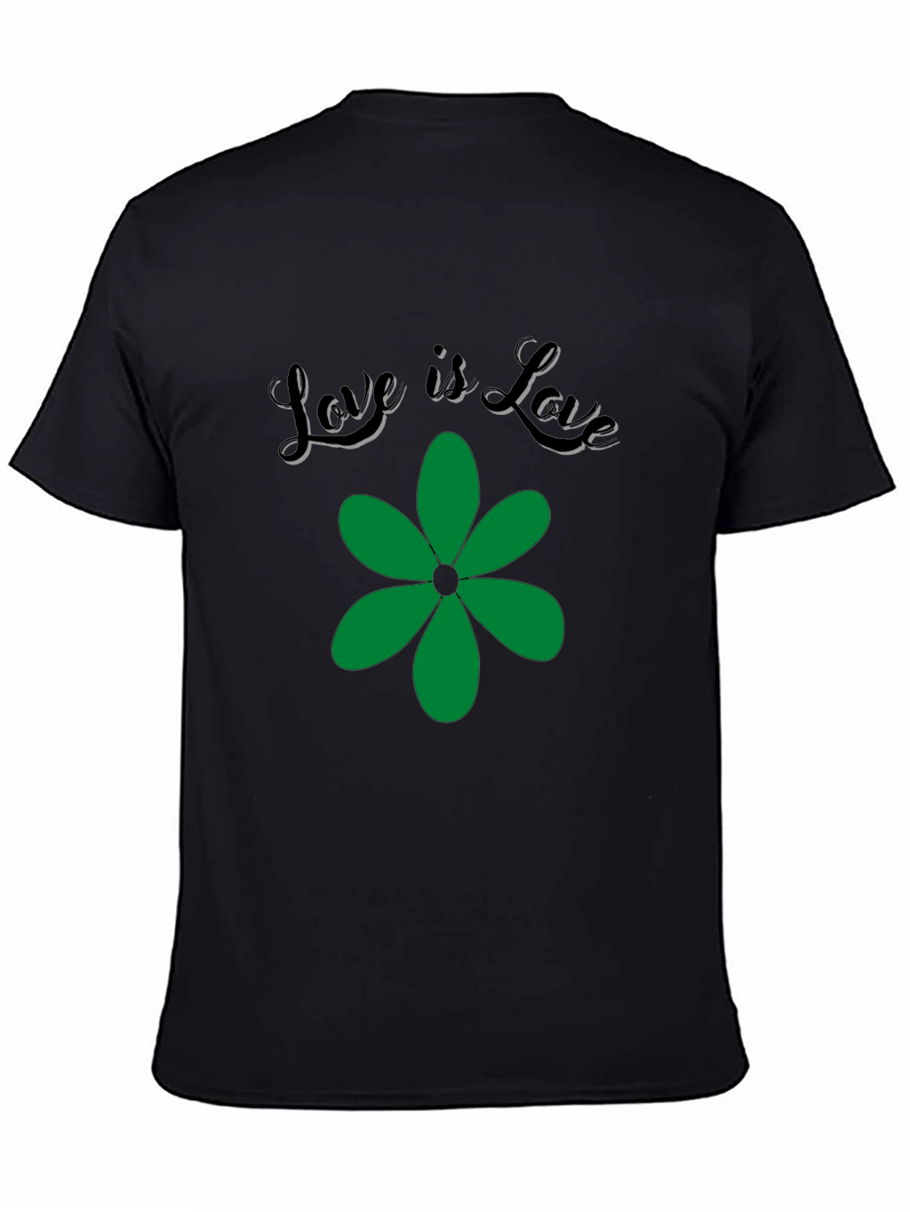 Love is Love Green Flower Graphic T-Shirt