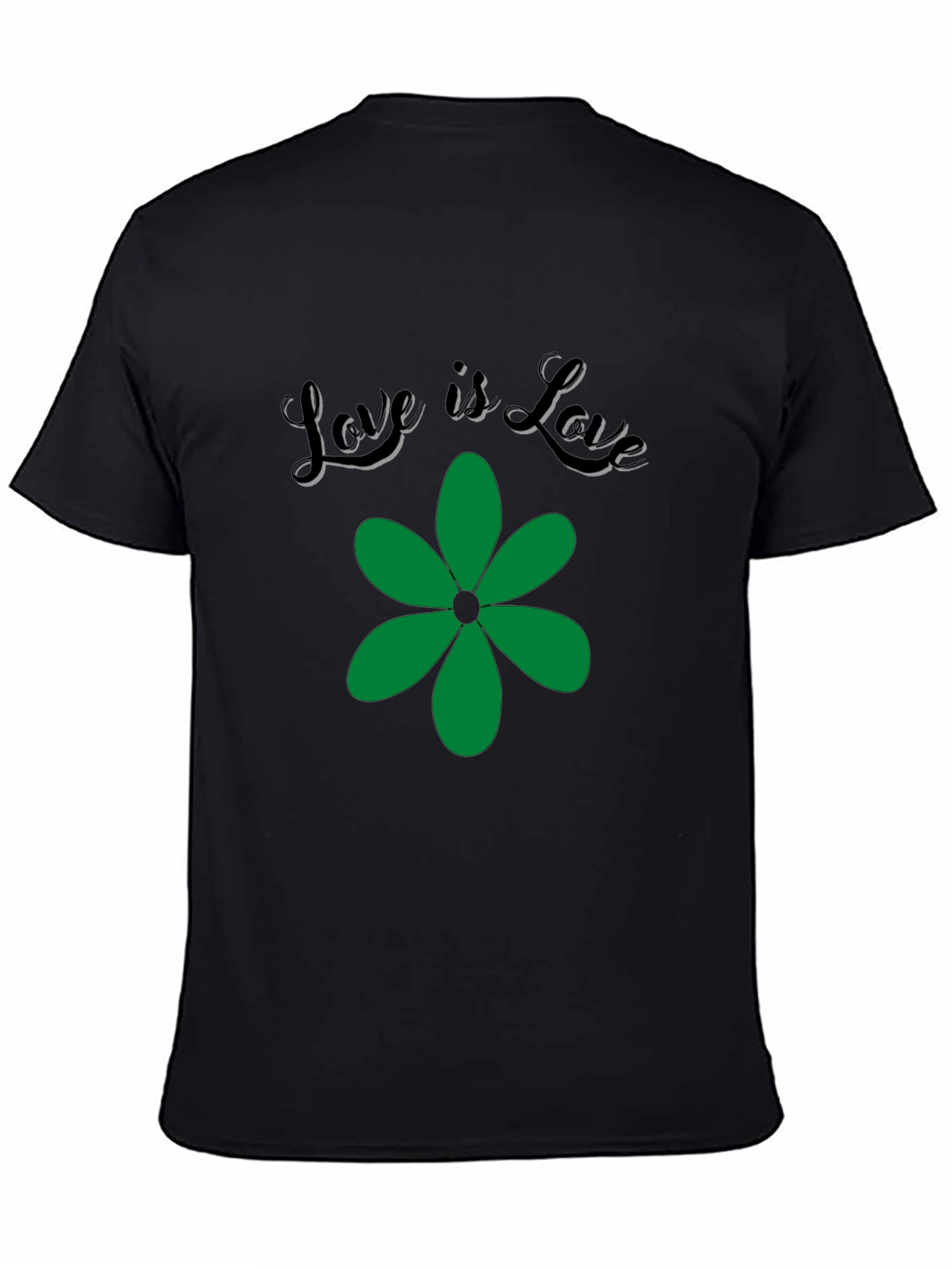 Love is Love Green Flower Graphic T-Shirt