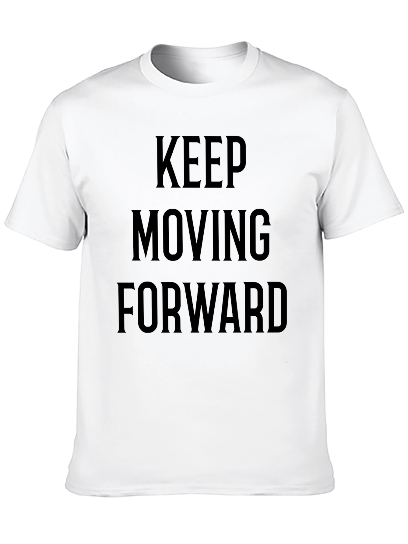 Motivational Black T-Shirt: Keep Moving Forward