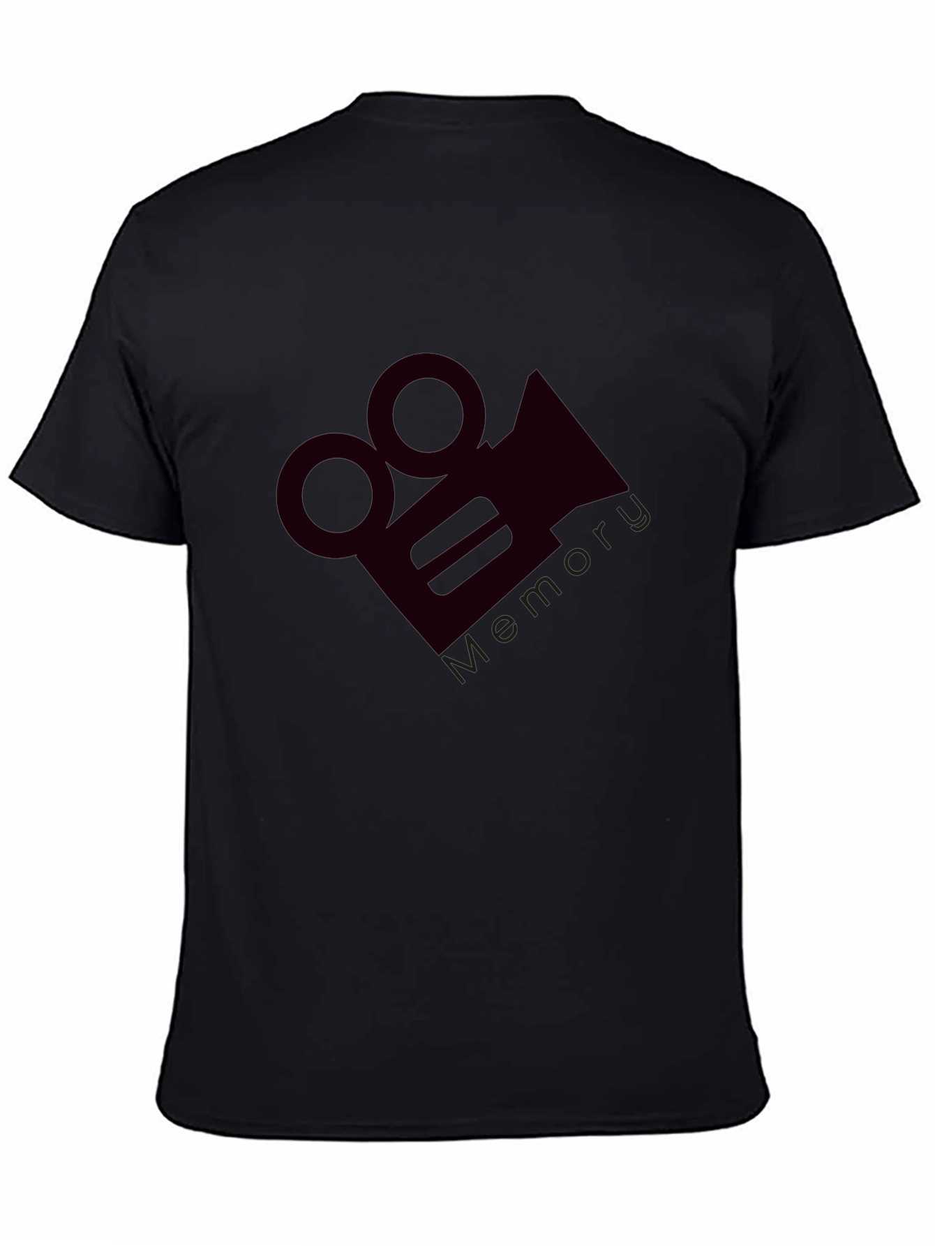 Mens Black Graphic Tee - Vintage Camera Design