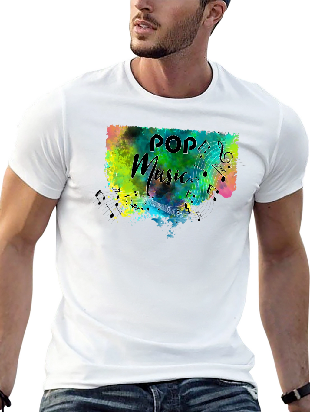 Pop Music Splash Graphic T-Shirt