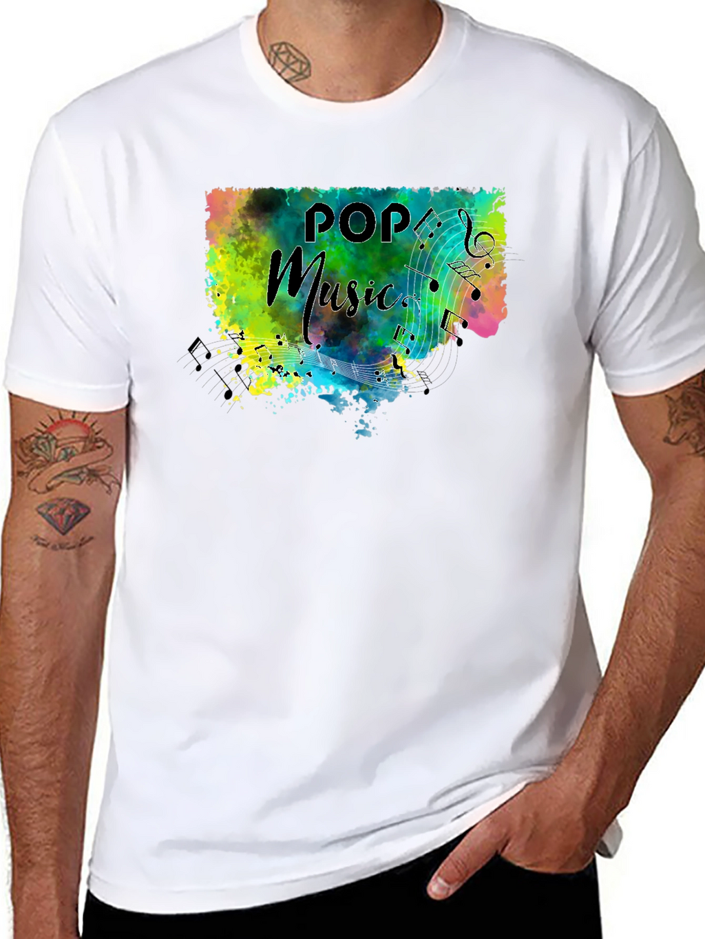Pop Music Splash Graphic T-Shirt