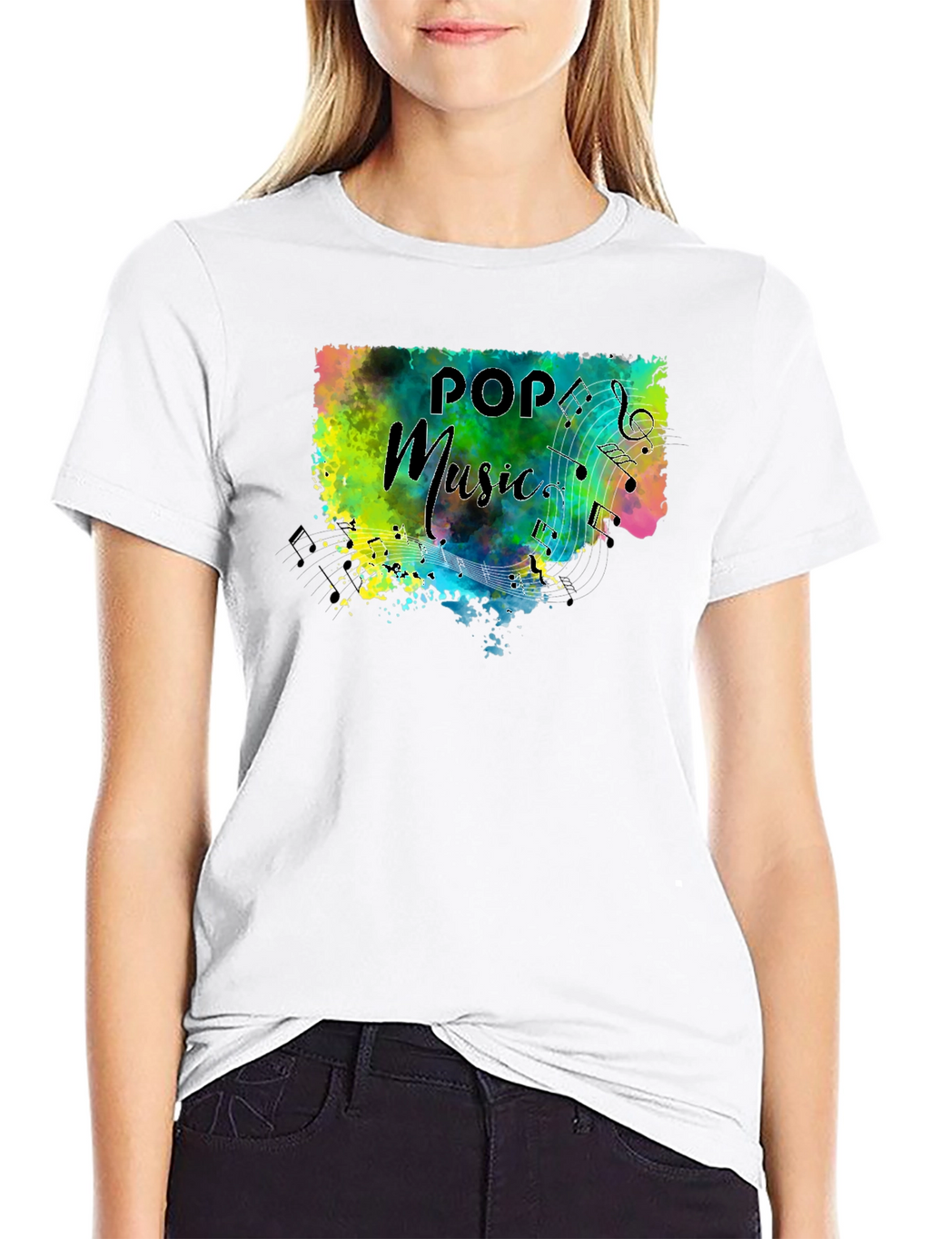 Pop Music Splash Graphic T-Shirt