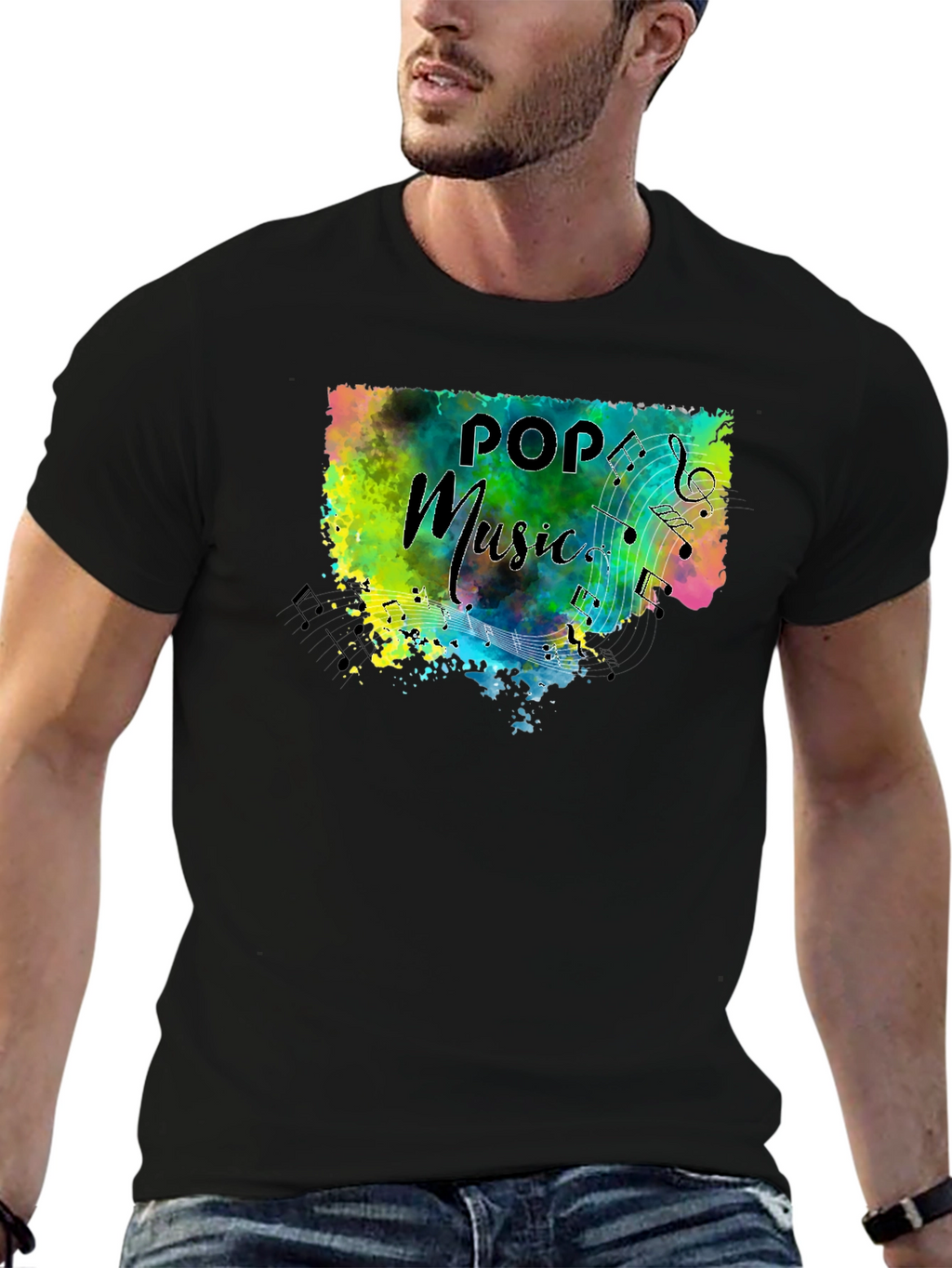 Pop Music Splash Graphic T-Shirt