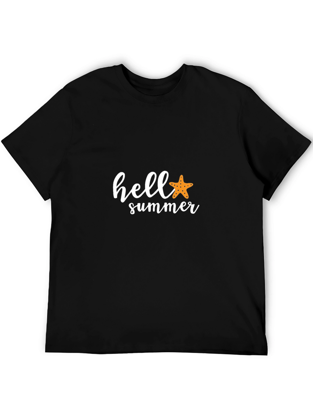 Hello Summer Black Graphic Tee
