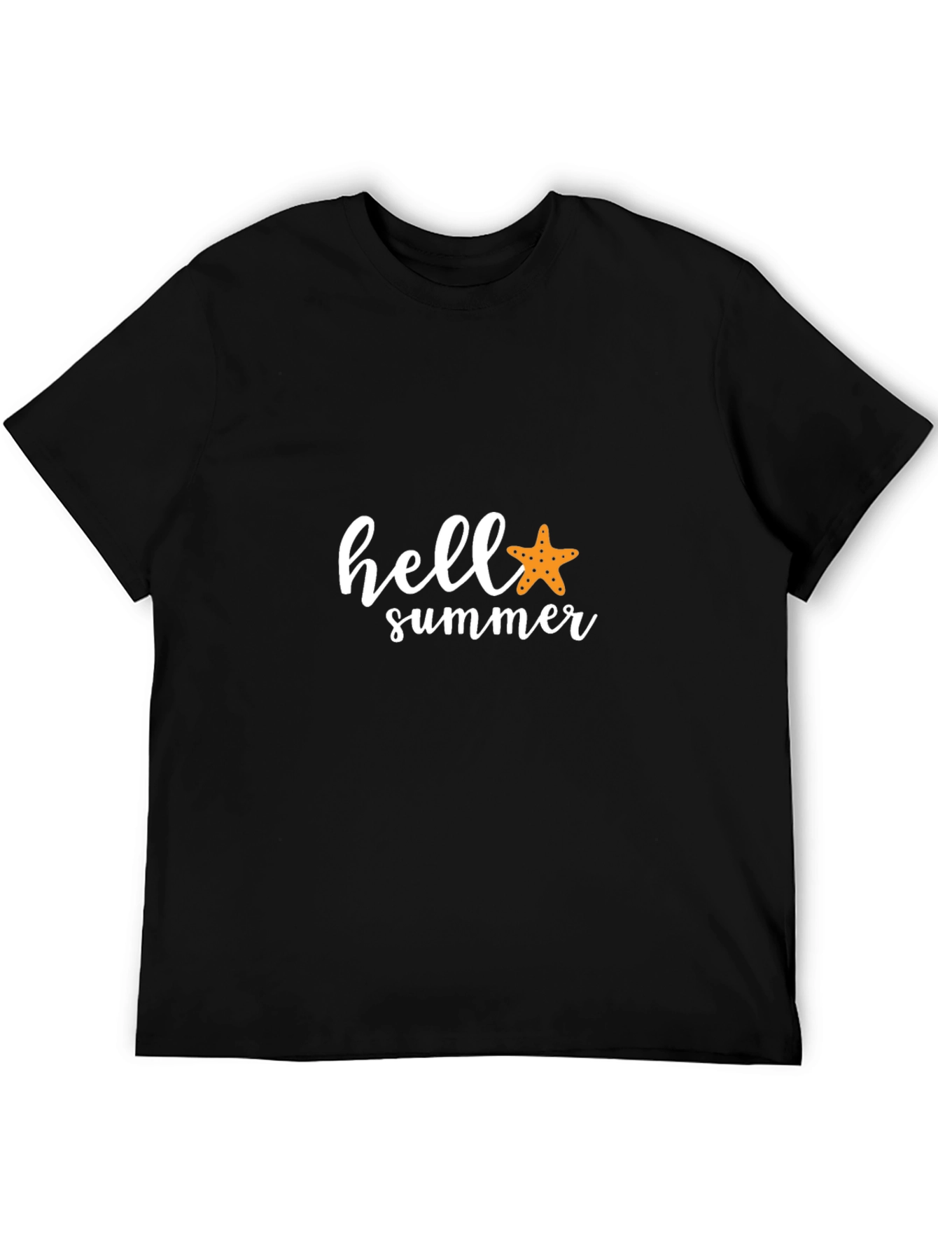 Hello Summer Black Graphic Tee