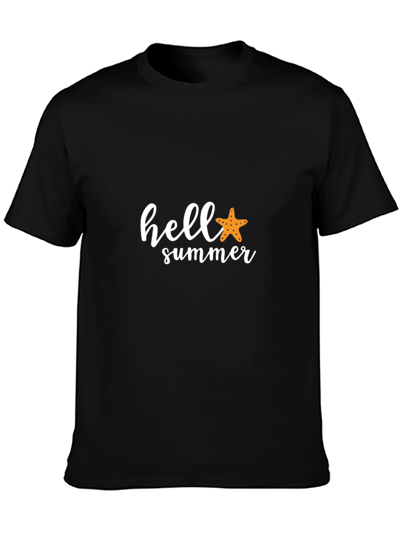 Hello Summer Black Graphic Tee
