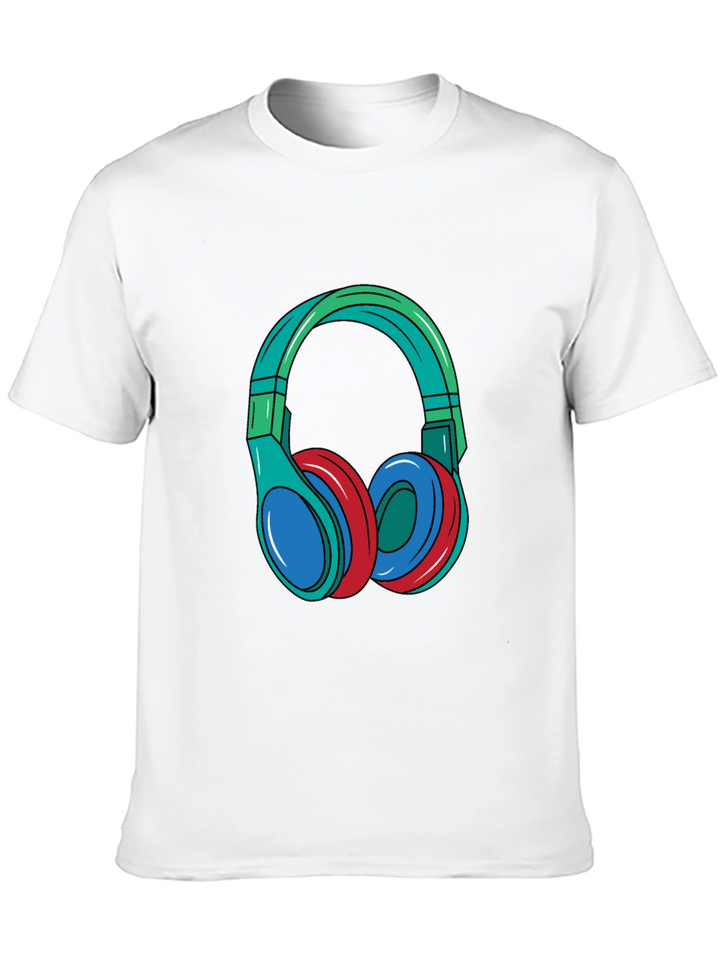 Headphones Graphic Black T-Shirt