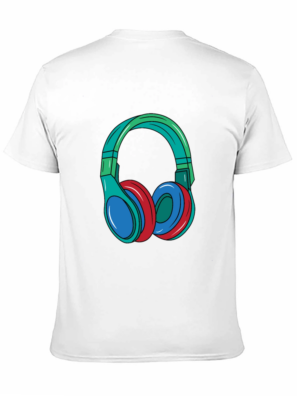 Headphones Graphic Black T-Shirt
