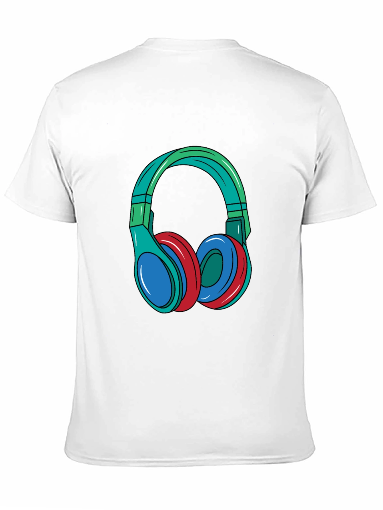 Headphones Graphic Black T-Shirt