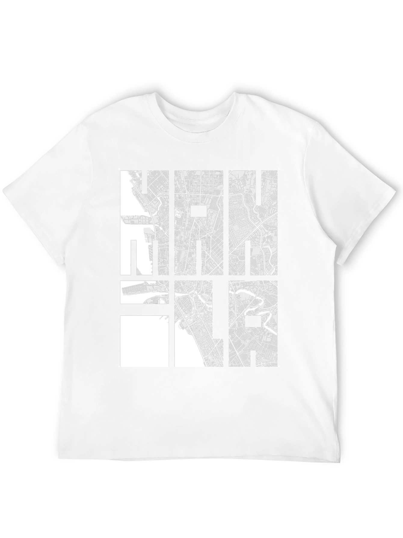 City Map Graphic Tee - Cool Black Casual Shirt