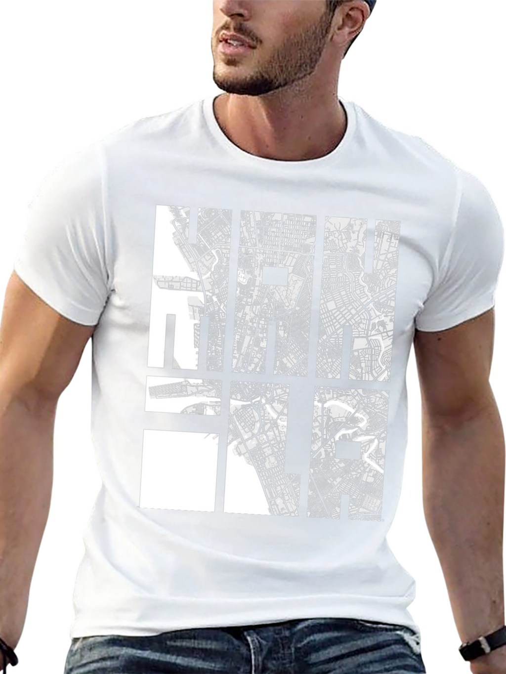 City Map Graphic Tee - Cool Black Casual Shirt