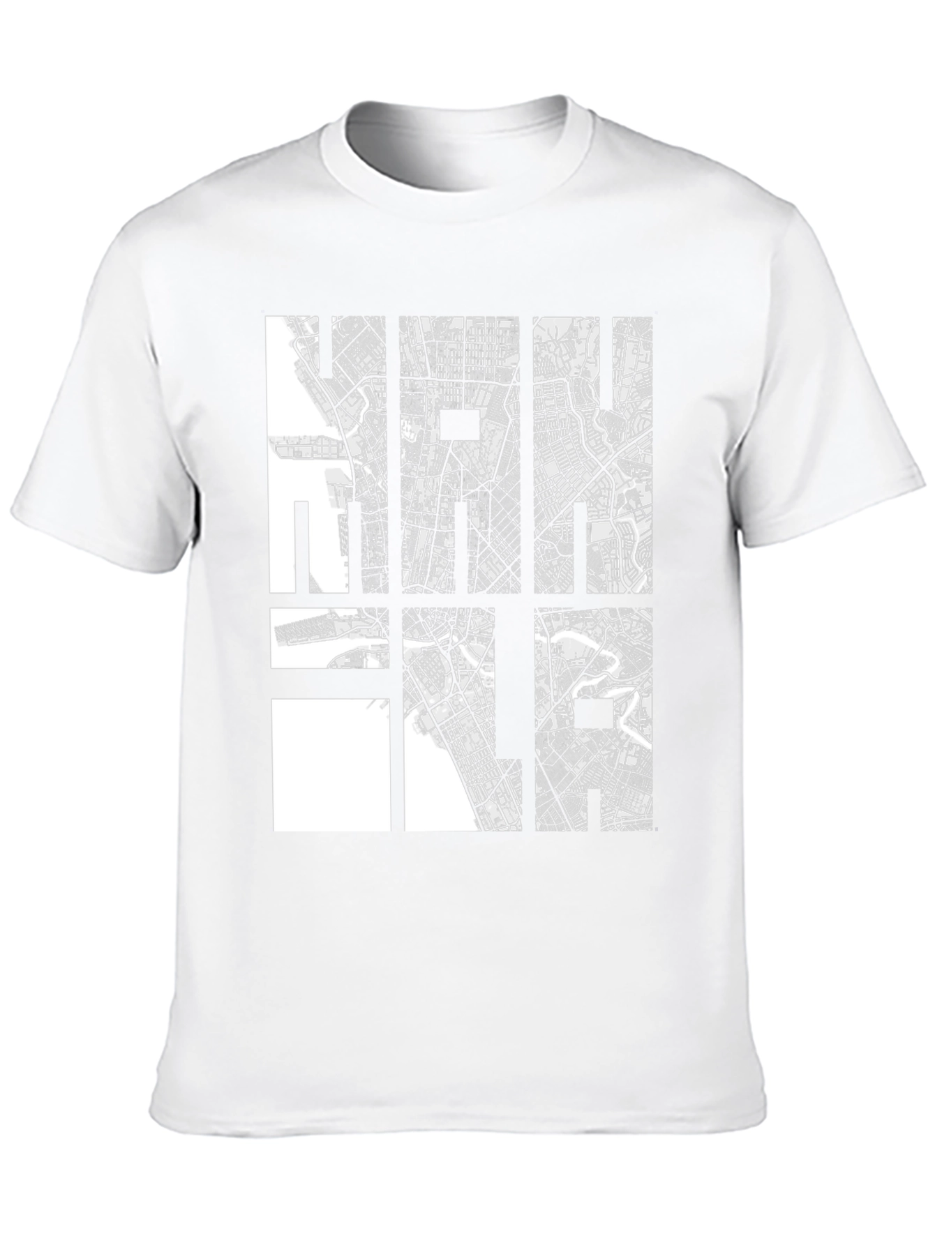 City Map Graphic Tee - Cool Black Casual Shirt