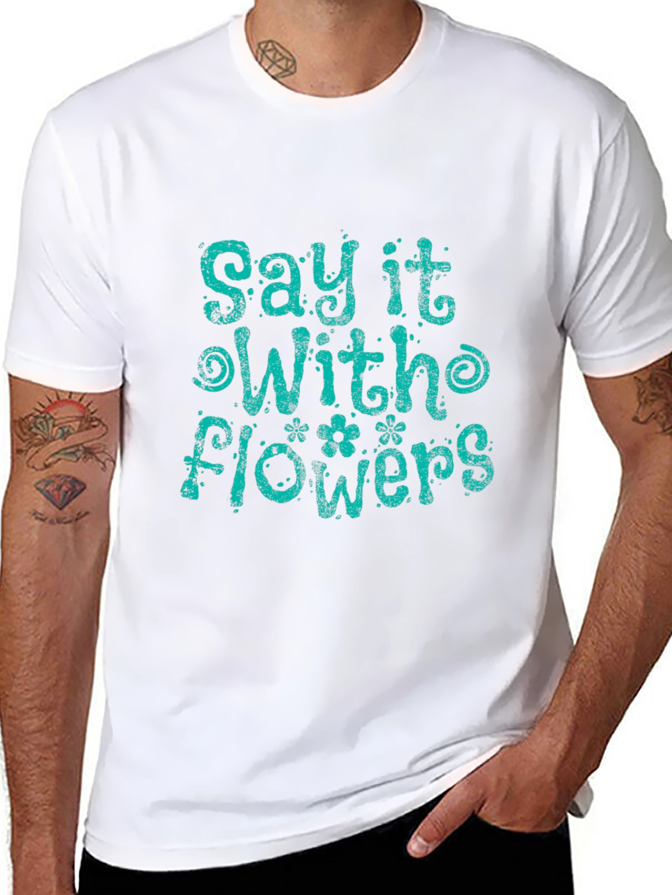 Say It With Flowers Graphic T-Shirt