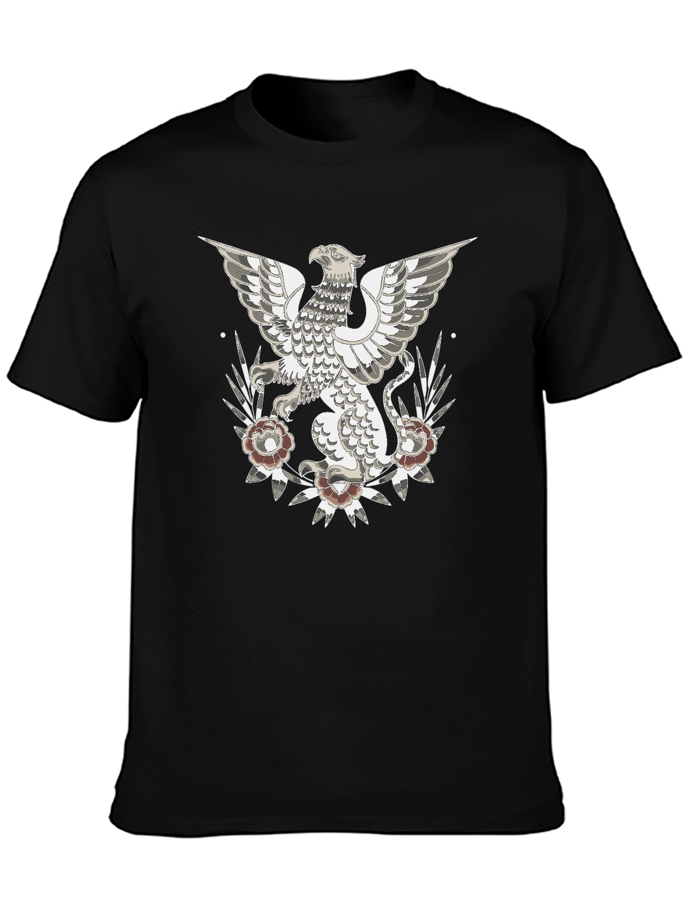 Griffin Graphic Print T-Shirt - Black
