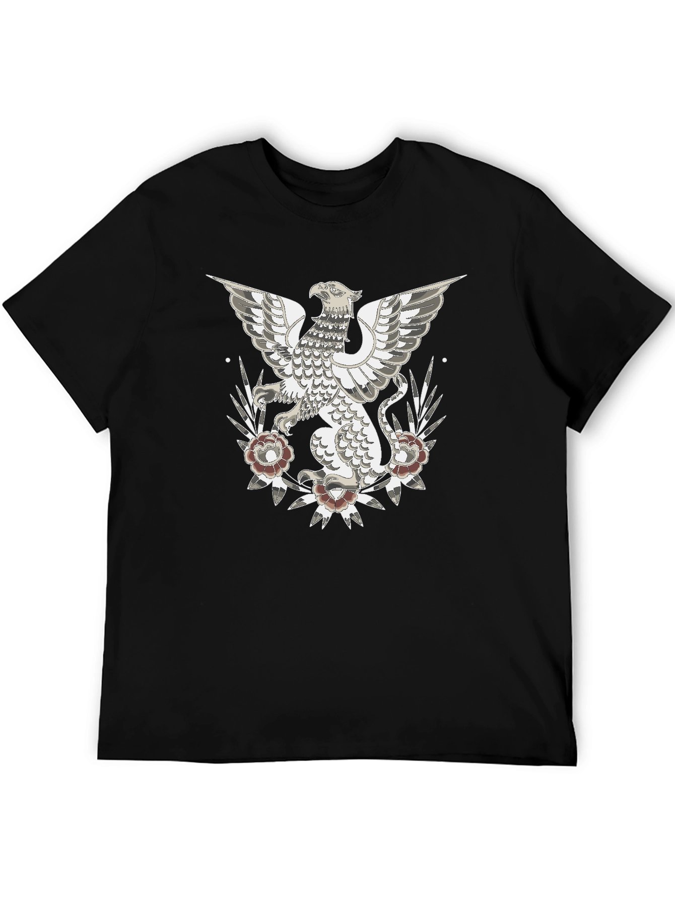 Griffin Graphic Print T-Shirt - Black