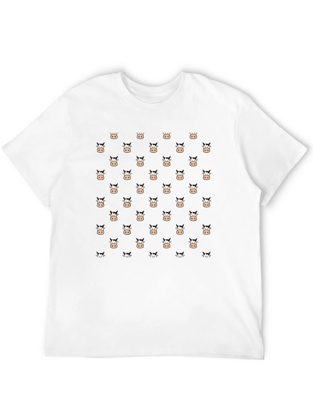 Funny Cow Pattern Black T-Shirt Casual Wear