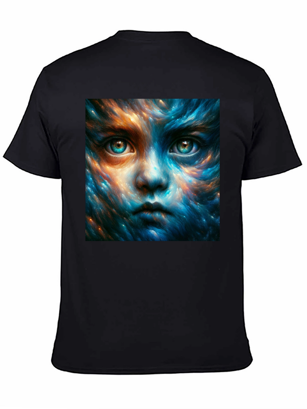 Mystic Face Graphic Black T-Shirt