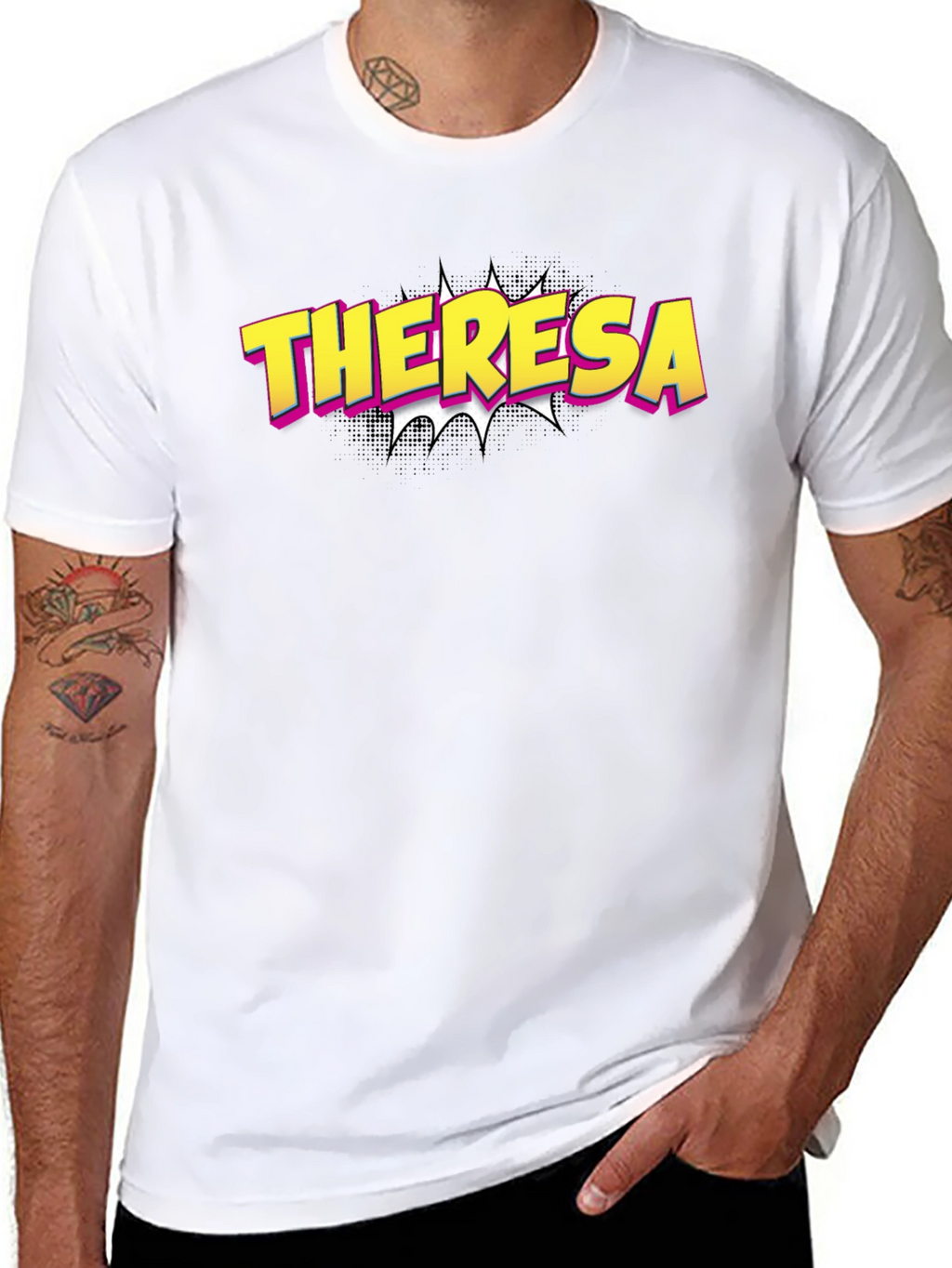Theresa Personalized Comic Book Style T-Shirt