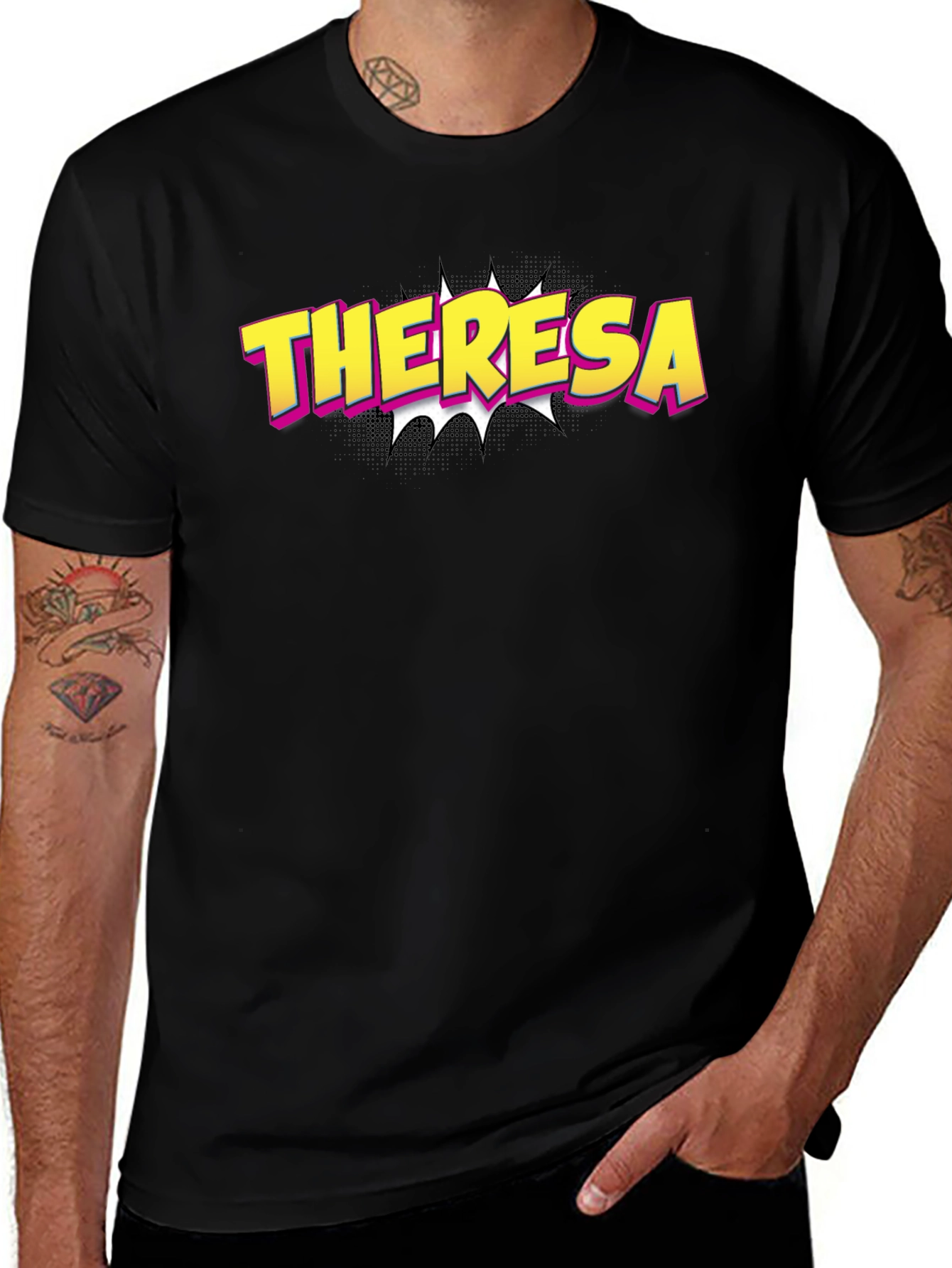 Theresa Personalized Comic Book Style T-Shirt
