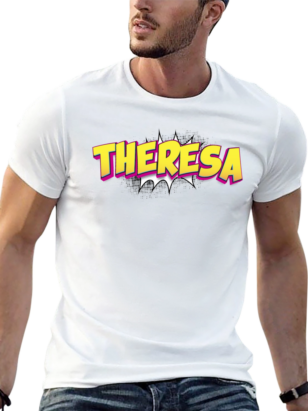 Theresa Personalized Comic Book Style T-Shirt