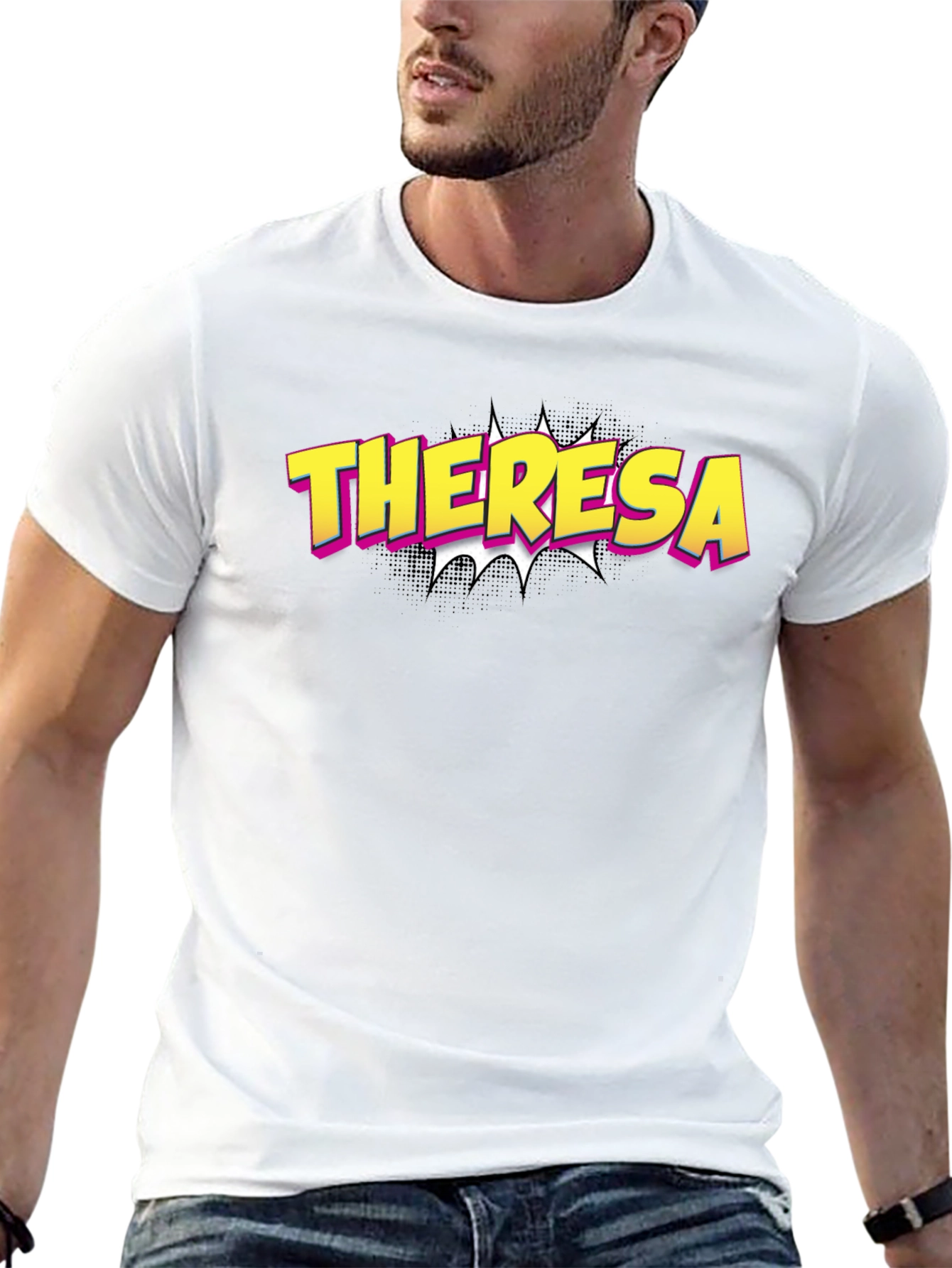 Theresa Personalized Comic Book Style T-Shirt
