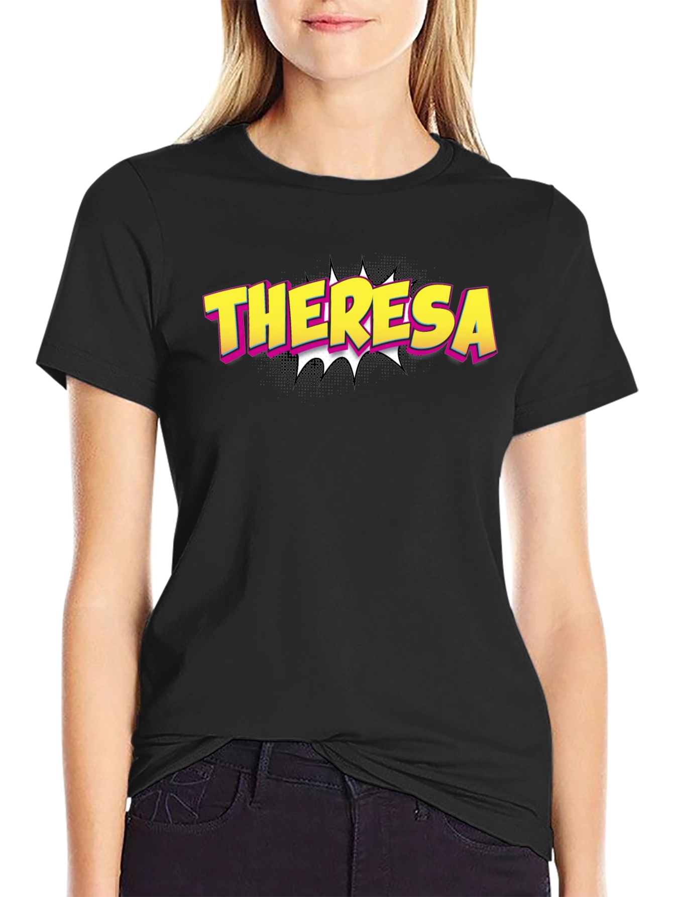 Theresa Personalized Comic Book Style T-Shirt