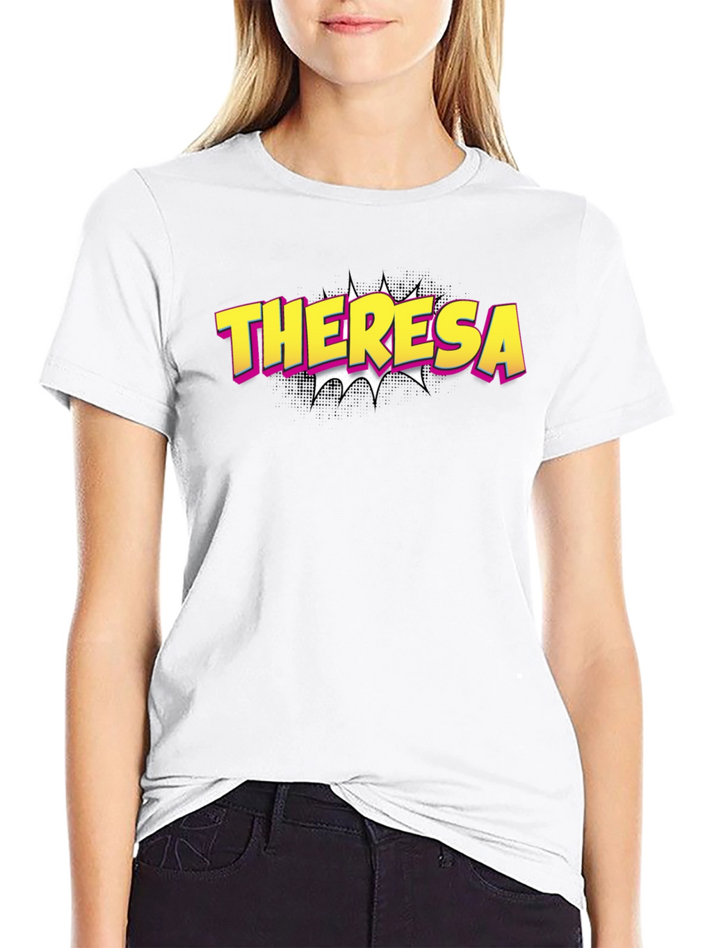 Theresa Personalized Comic Book Style T-Shirt