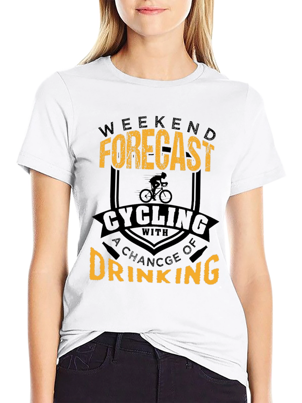 Weekend Forecast Cycling & Drinking T-Shirt