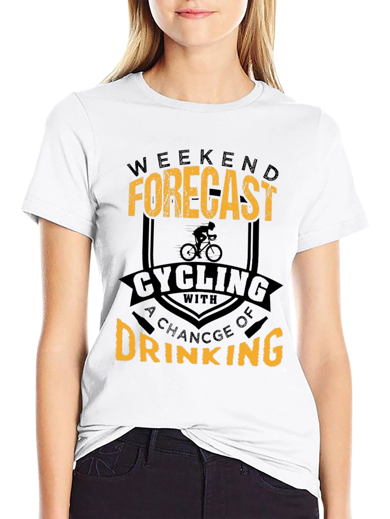 Weekend Forecast Cycling & Drinking T-Shirt