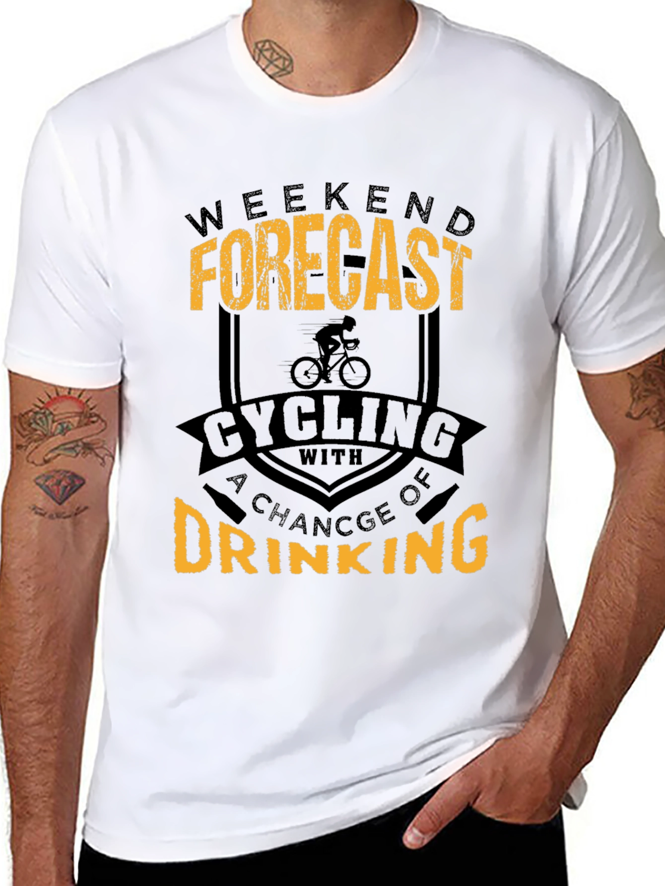 Weekend Forecast Cycling & Drinking T-Shirt