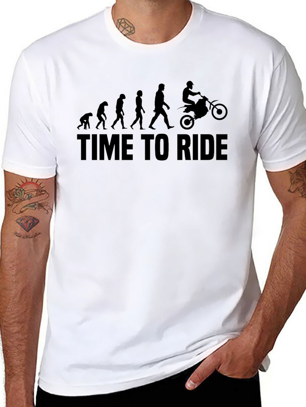 Time to Ride Evolution Graphic Tee - Black