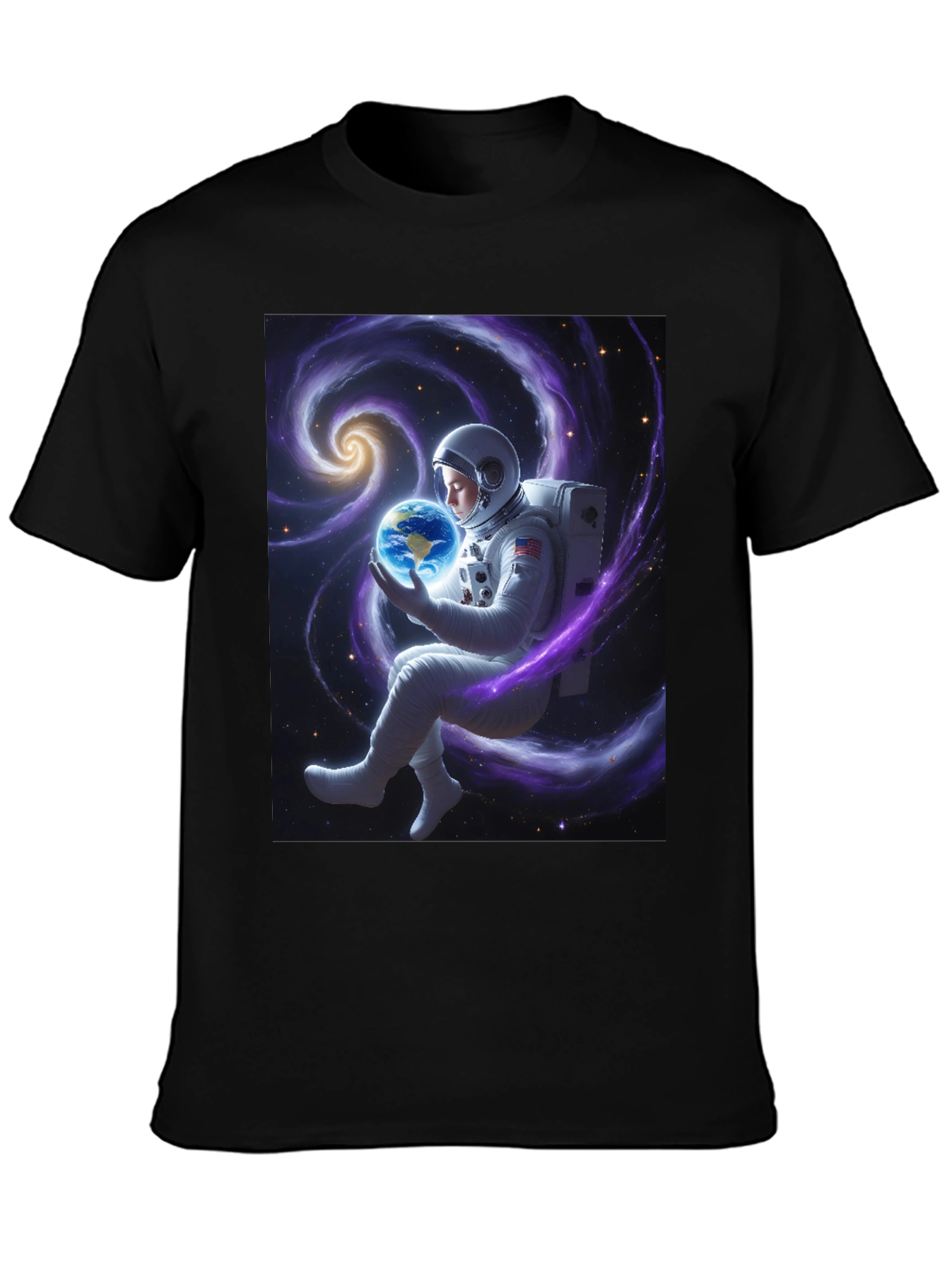 Astronaut Holding Earth Graphic T-Shirt